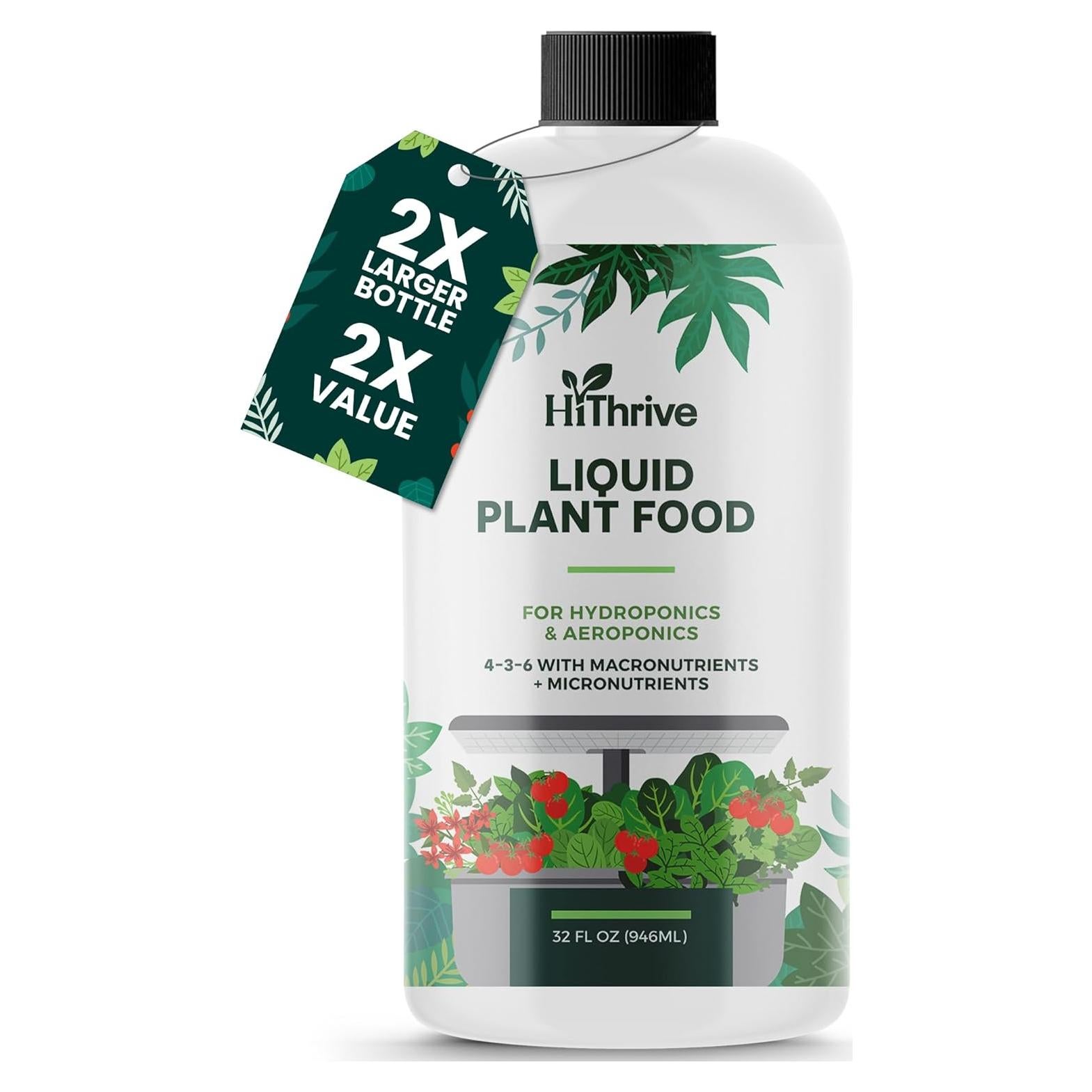 Fertilizante Líquido Hidropónico HiThrive 32 oz - 96 Aplicaciones