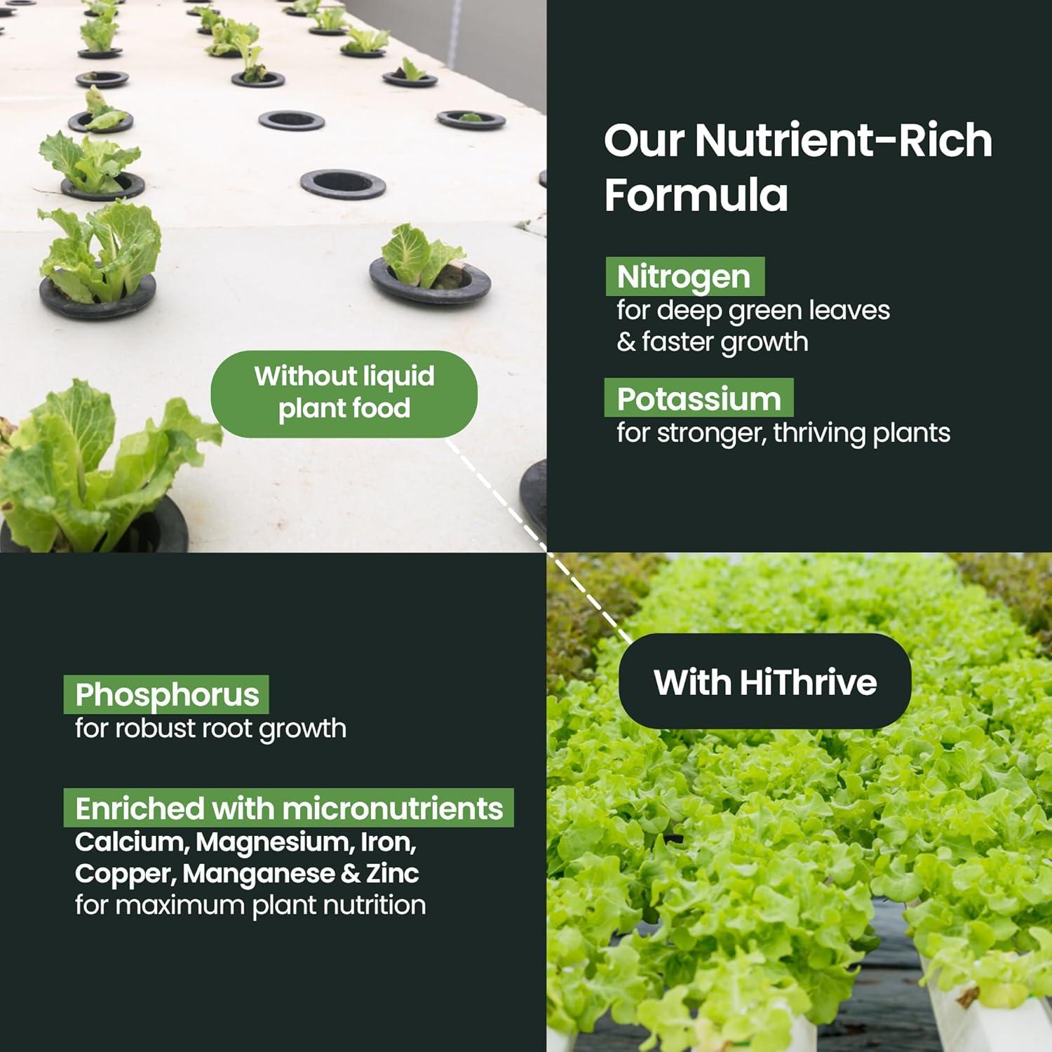 Fertilizante Líquido Hidropónico HiThrive 32 oz - 96 Aplicaciones