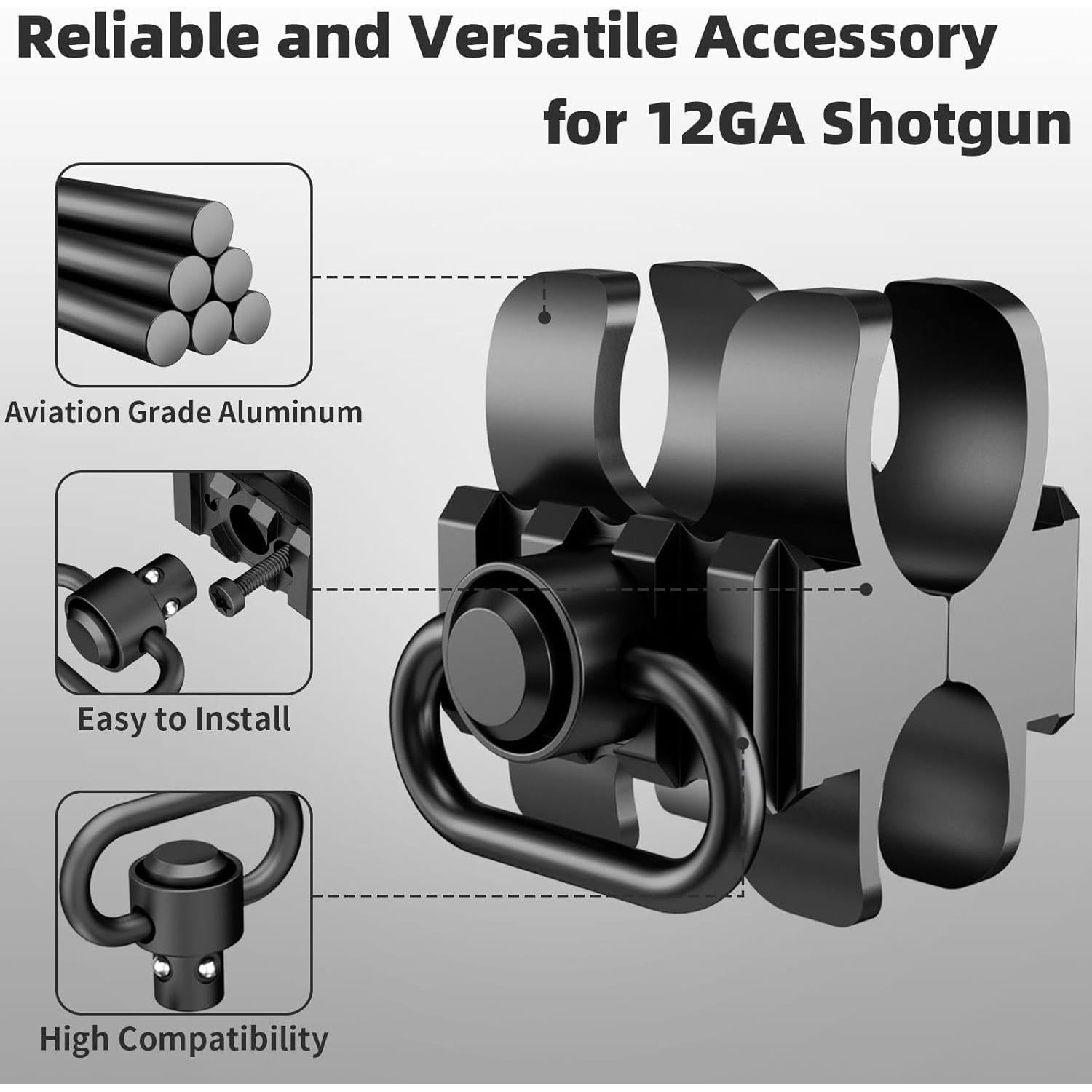 Soporte de Montaje para Barril de Escopeta Táctica Miaozhun con Gancho QD y Riel Picatinny