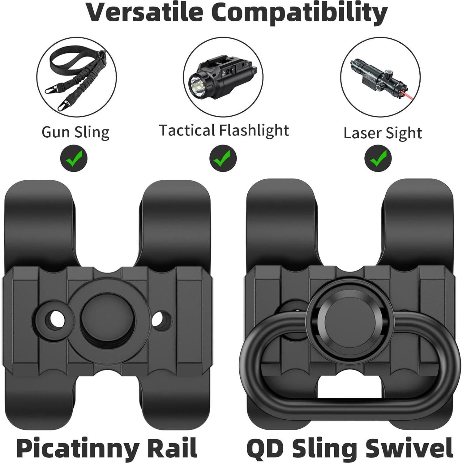 Soporte de Montaje para Barril de Escopeta Táctica Miaozhun con Gancho QD y Riel Picatinny