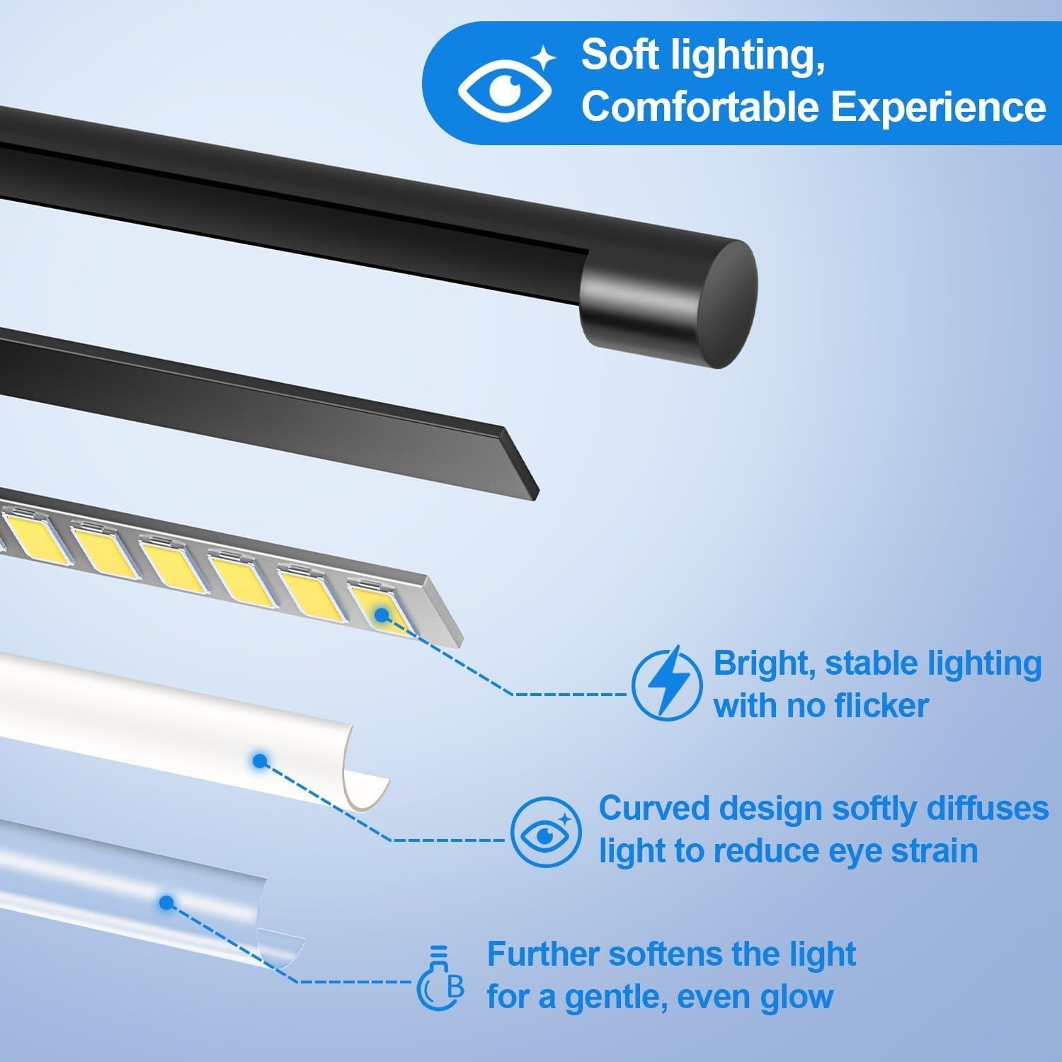 Lámpara de Pie LED Nintiue 170 cm Regulable 1800LM Control Remoto