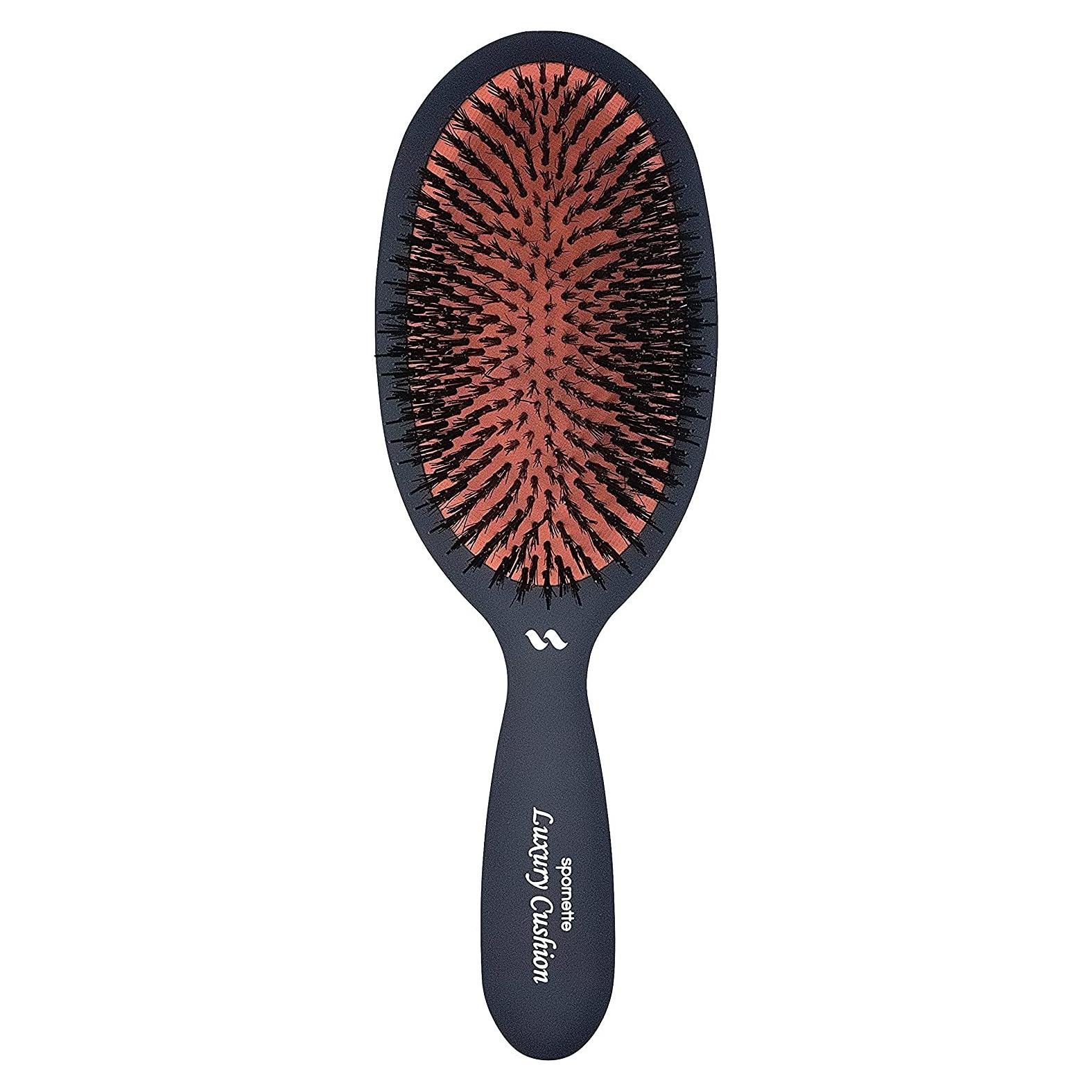 Cepillo Ovalado Spornette LX-1 Grande con Cerdas de Jabalí y Nylon