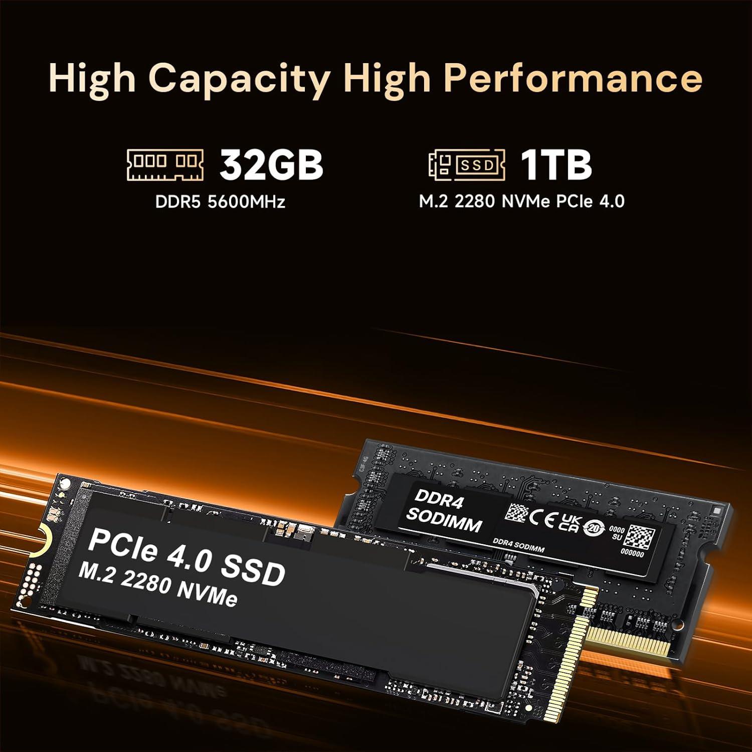 Mini PC Gaming Reatan Aleación 9 Ryzen 9 7940HS 32GB 1TB