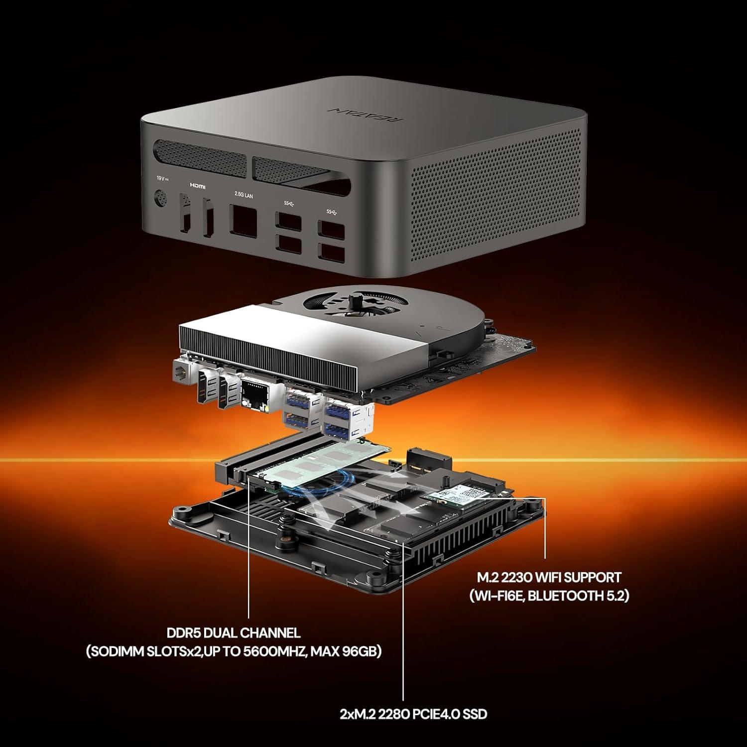 Mini PC Gaming Reatan Aleación 9 Ryzen 9 7940HS 32GB 1TB