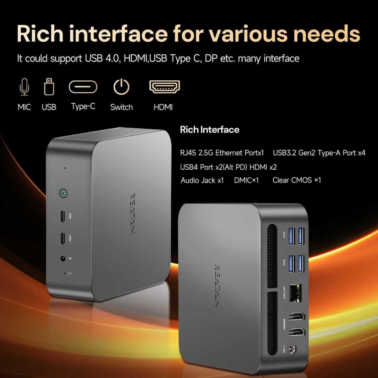 Mini PC Gaming Reatan Aleación 9 Ryzen 9 7940HS 32GB 1TB