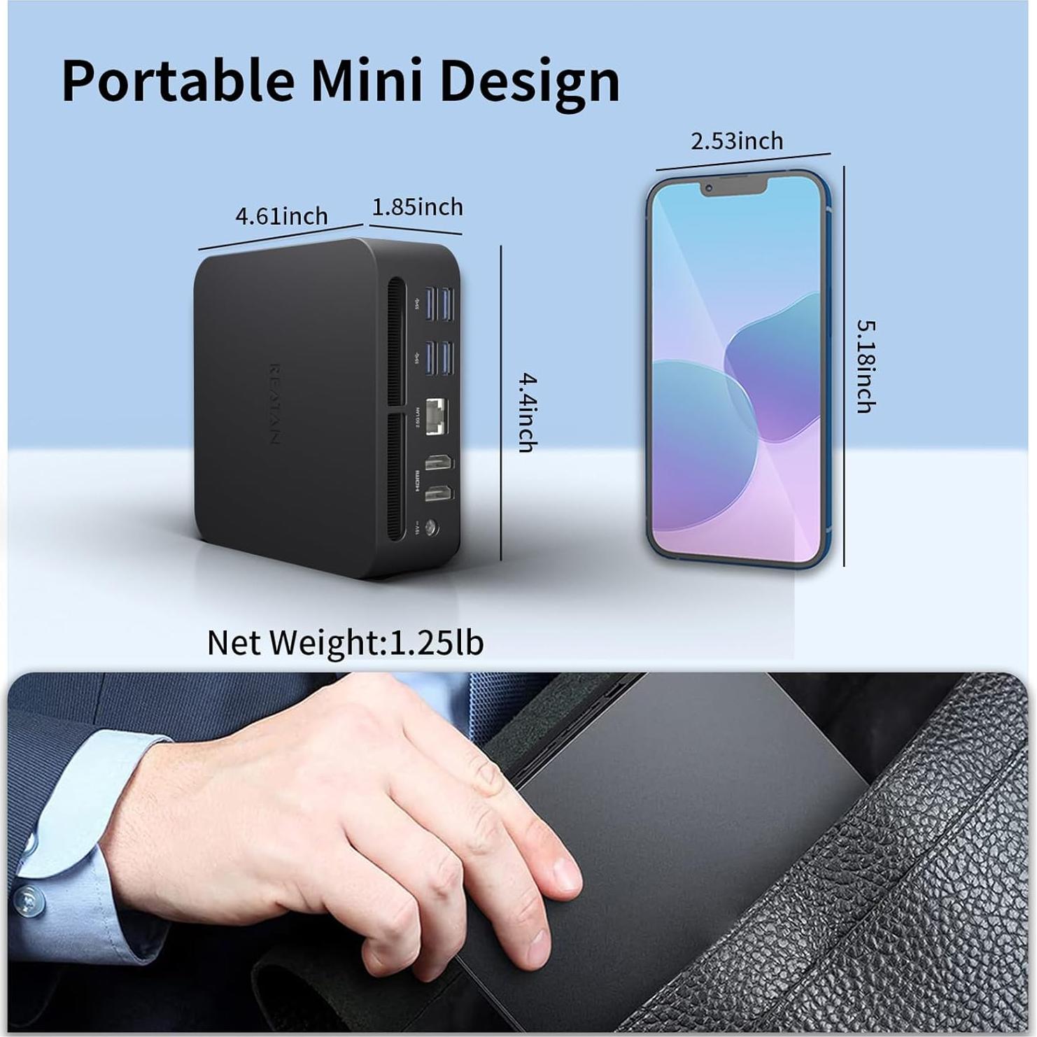 Mini PC Gaming Reatan Aleación 9 Ryzen 9 7940HS 32GB 1TB