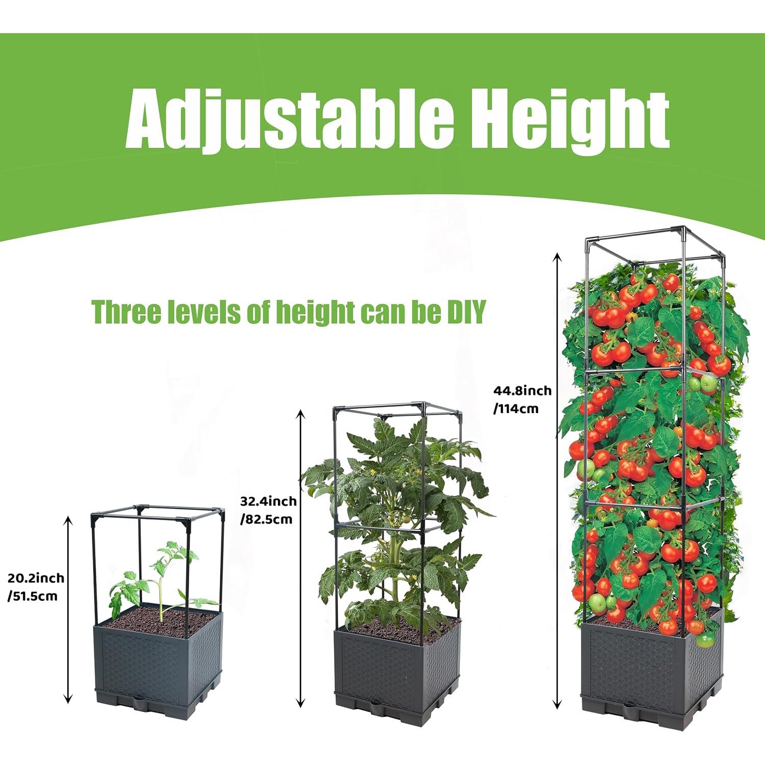 Jardinera Elevada Sunnyglade con Trellis 111.76 cm 2 Pcs