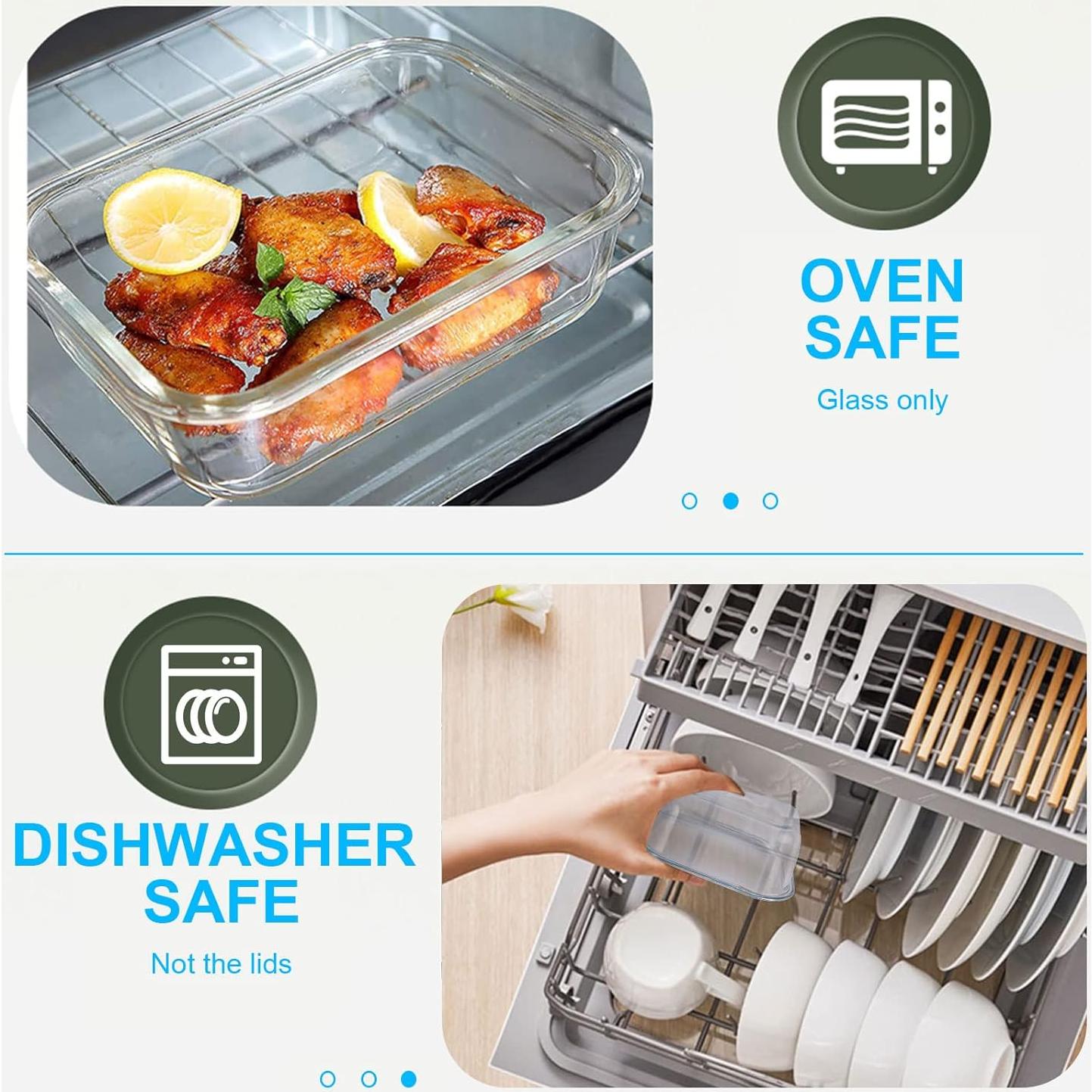 Set de 30 Contenedores de Vidrio KOMUEE con Tapas Herméticas