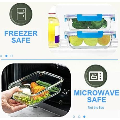 Set de 30 Contenedores de Vidrio KOMUEE con Tapas Herméticas