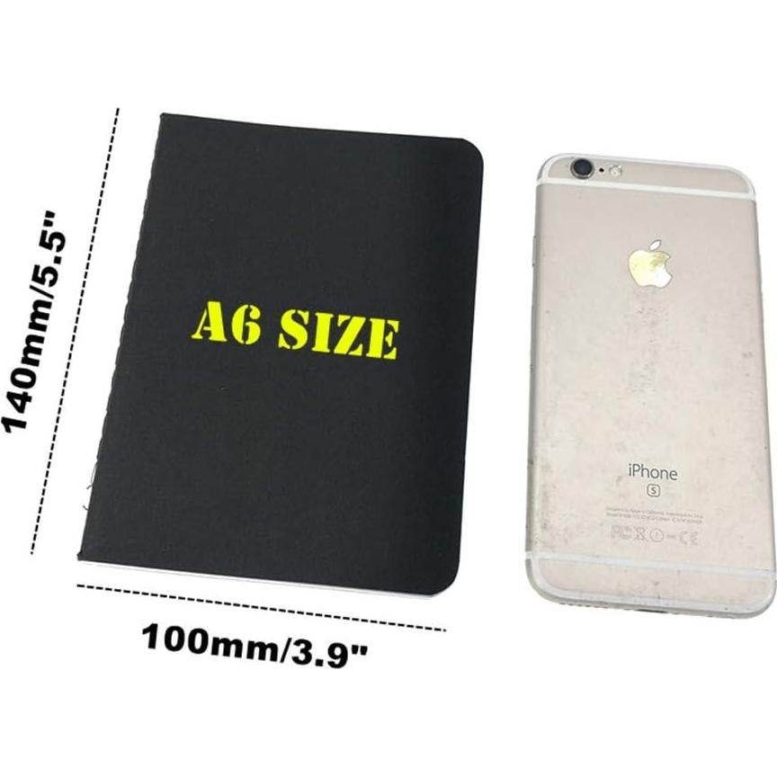 Cuaderno de Bolsillo A6 ALIMITOPIA 6 Pack Cubierta Negra