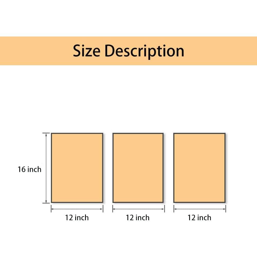 Pacimo Decoración de Pared Abstracta en Lienzo 3 Paneles 30x40cm