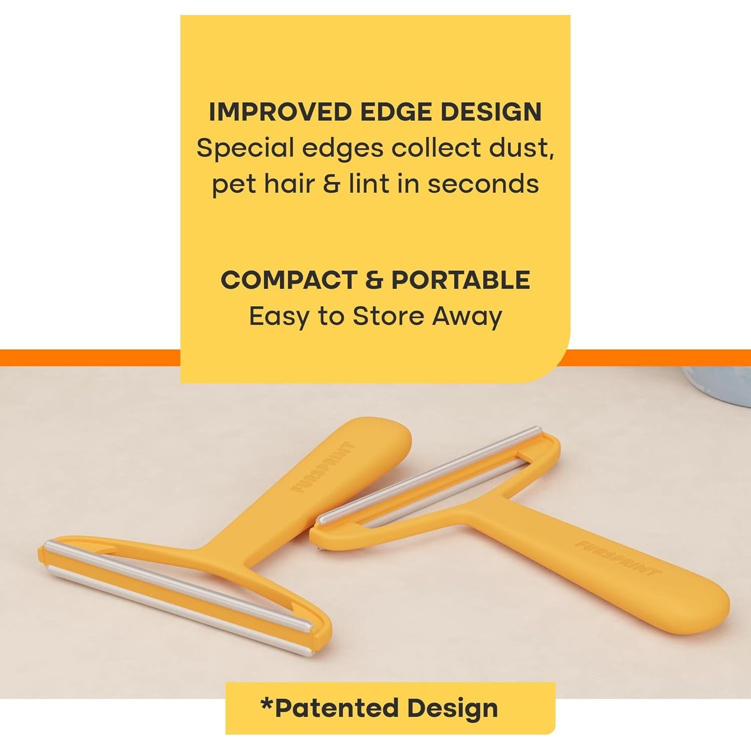 Herramienta Eliminadora de Pelo de Mascota Pro Fursprint - Raspador Reutilizable para Alfombras, Sofás y Coche