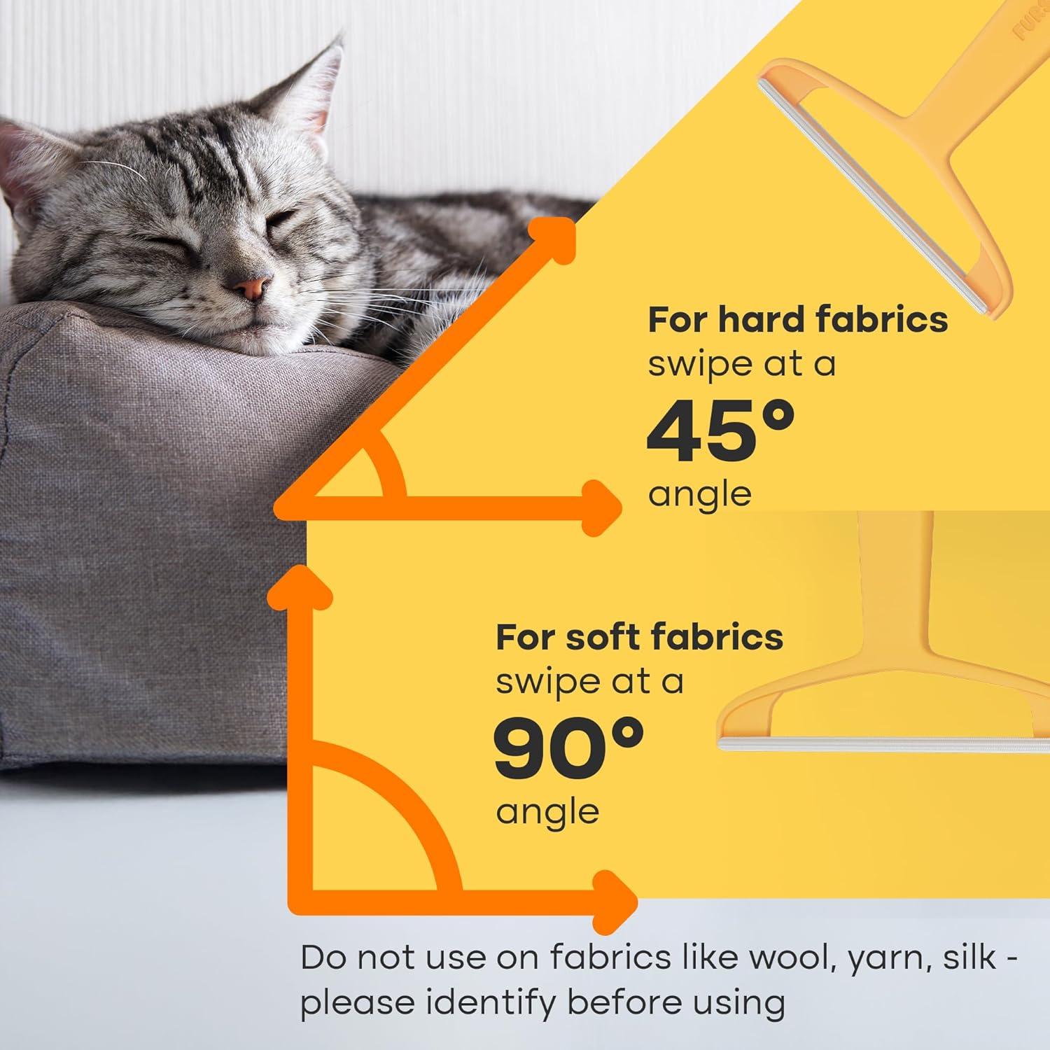 Herramienta Eliminadora de Pelo de Mascota Pro Fursprint - Raspador Reutilizable para Alfombras, Sofás y Coche