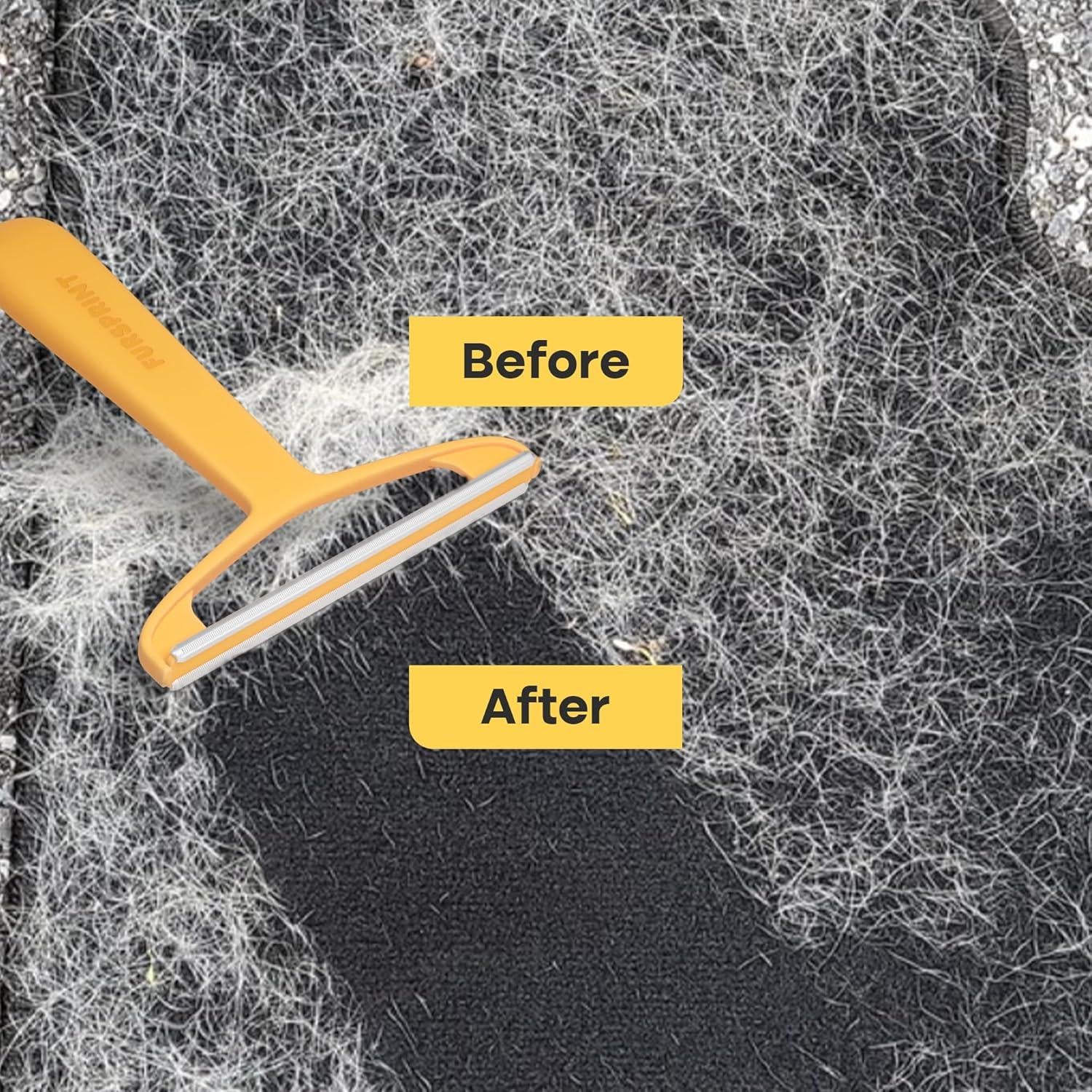 Herramienta Eliminadora de Pelo de Mascota Pro Fursprint - Raspador Reutilizable para Alfombras, Sofás y Coche