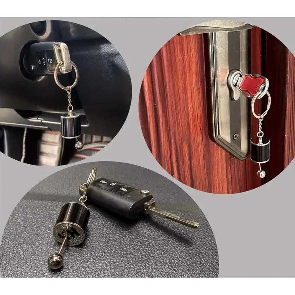 Llavero Palanca de Cambios iJDMTOY Cromo 4.22 cm