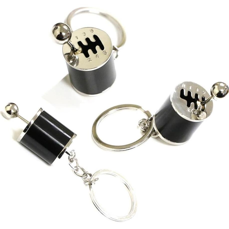 Llavero Palanca de Cambios iJDMTOY Cromo 4.22 cm