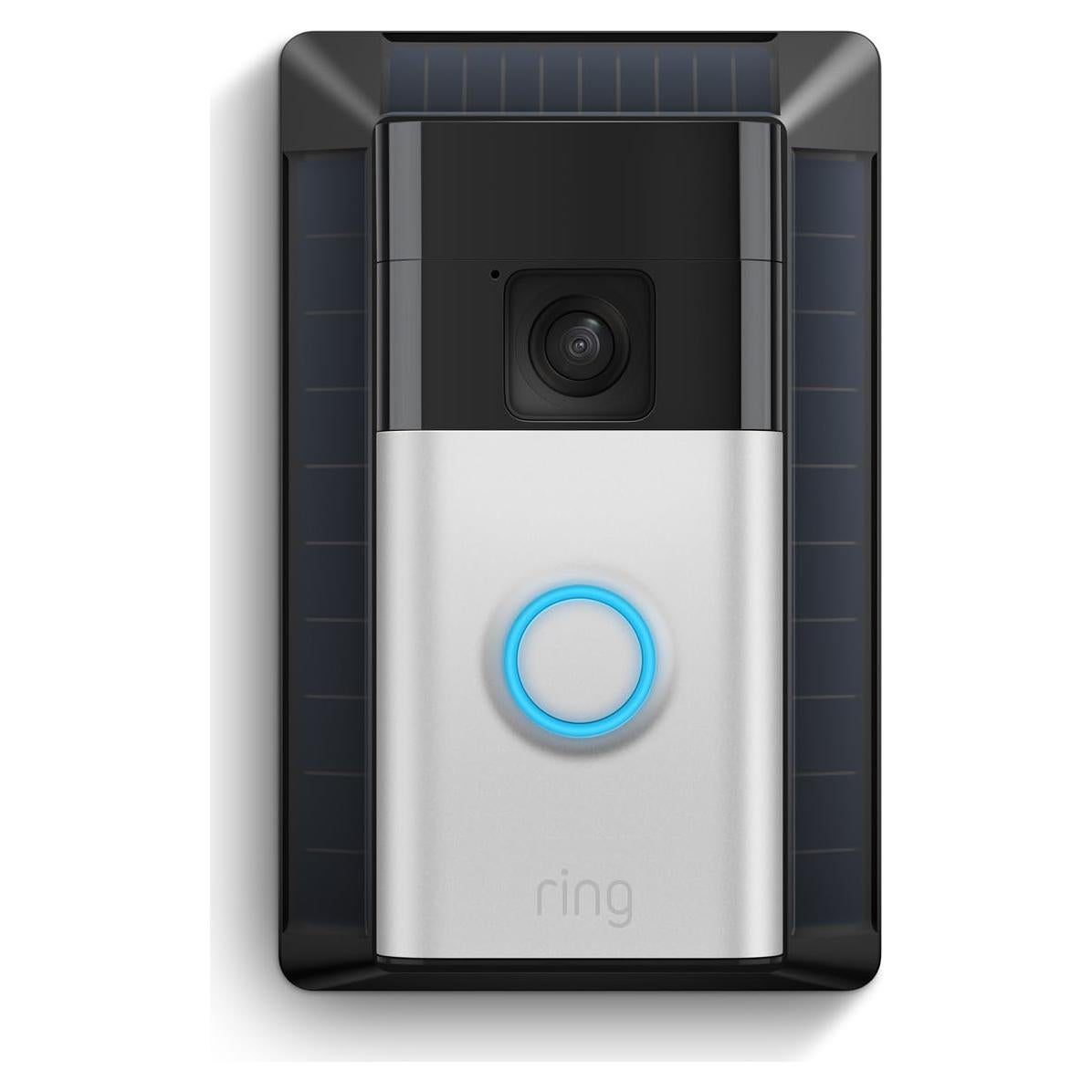 Ring Battery Doorbell, Solar, Head-to-Toe Video, Live View with Two-Way Talk, and Motion Detection & Alerts (2024 release), Satin Nickel