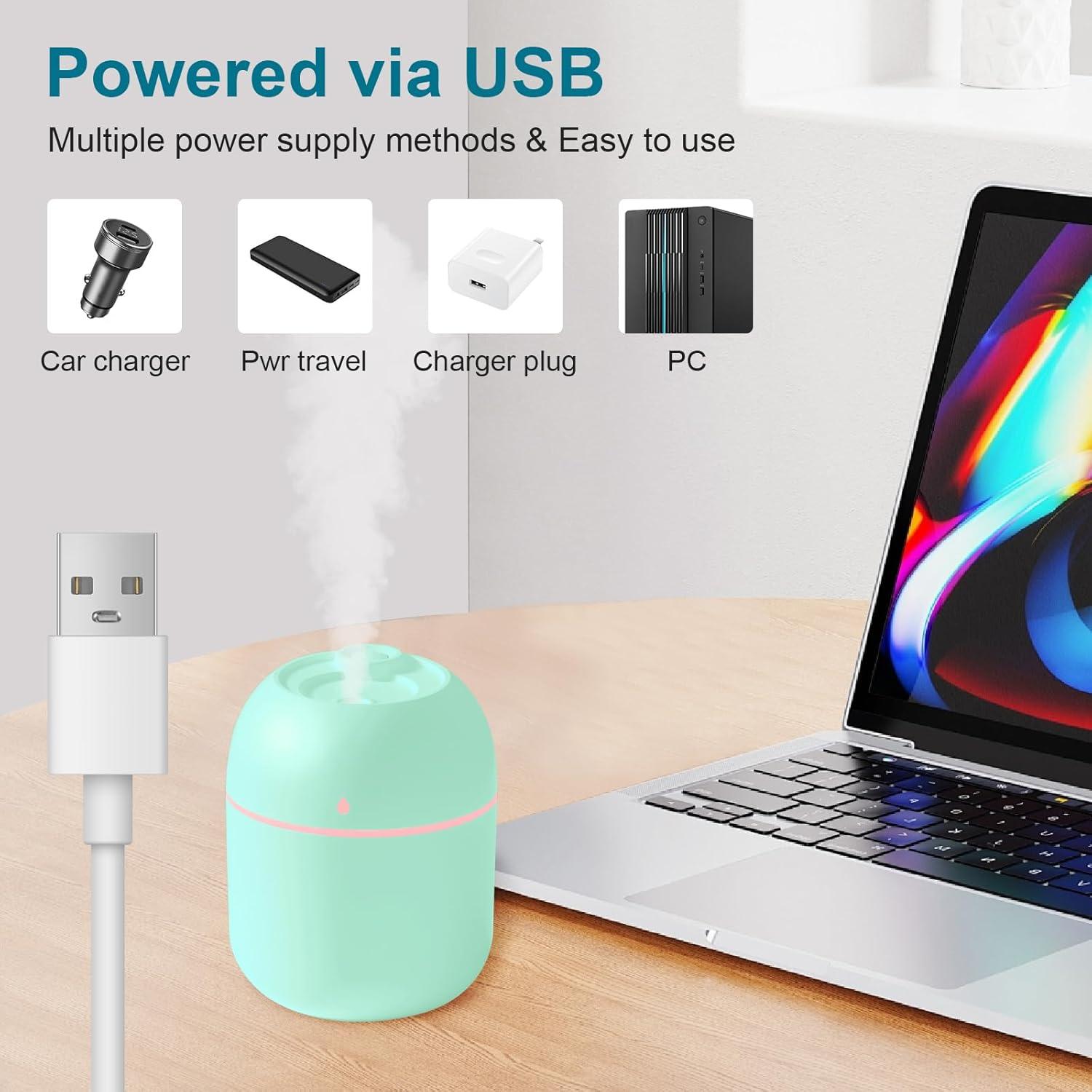 Humidificador Portátil KOSGHO 220ml USB Verde, Silencioso