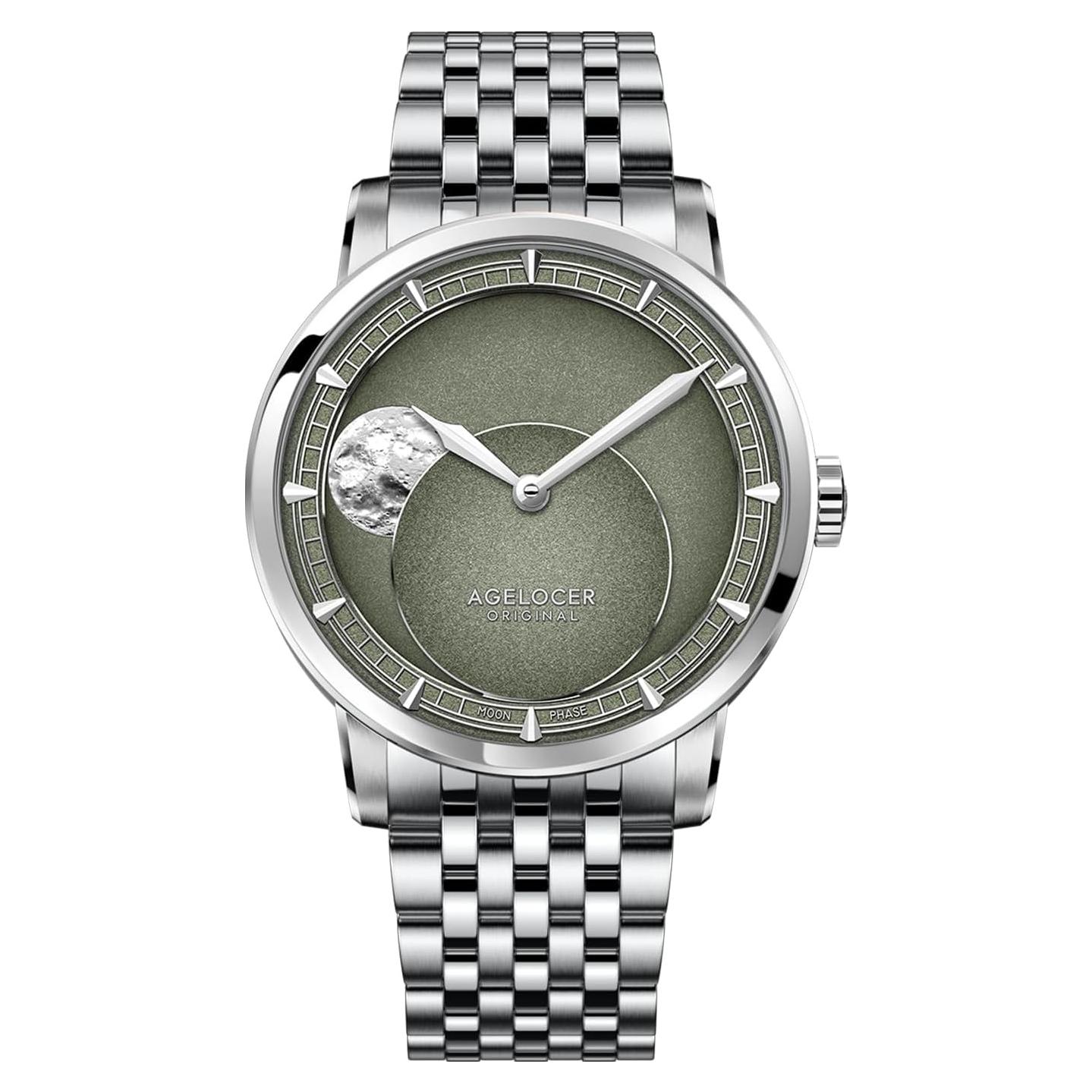 Reloj Mecánico AGELOCER 29.51 Días Fase Lunar Hombre