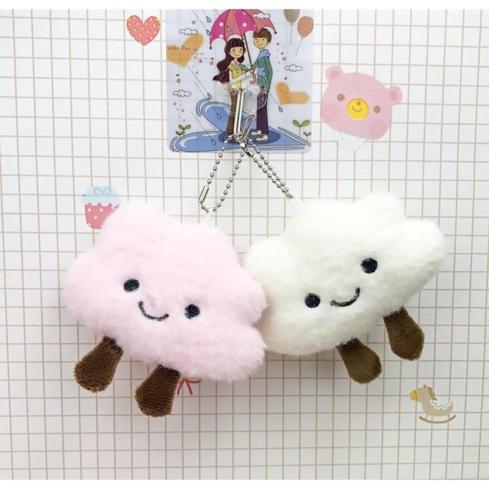 Paquete de 3 llaveros de nubes de felpa para mujeres
