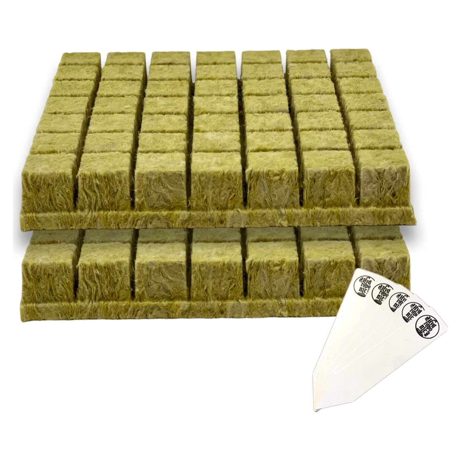Cubos de Rockwool Grodan 1.5" La Ciudad Hidropónica - 98 Tapones
