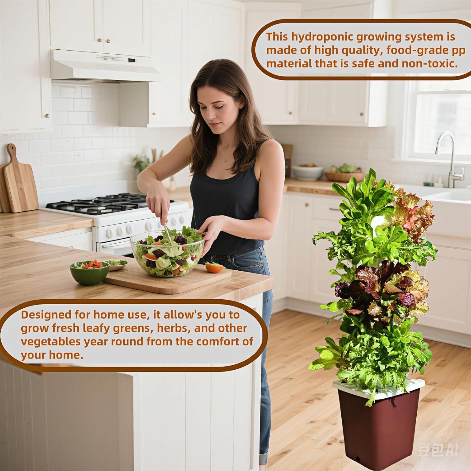 Kit de Cultivo Hidropónico Vertical LnzyGarden 30 Plantas