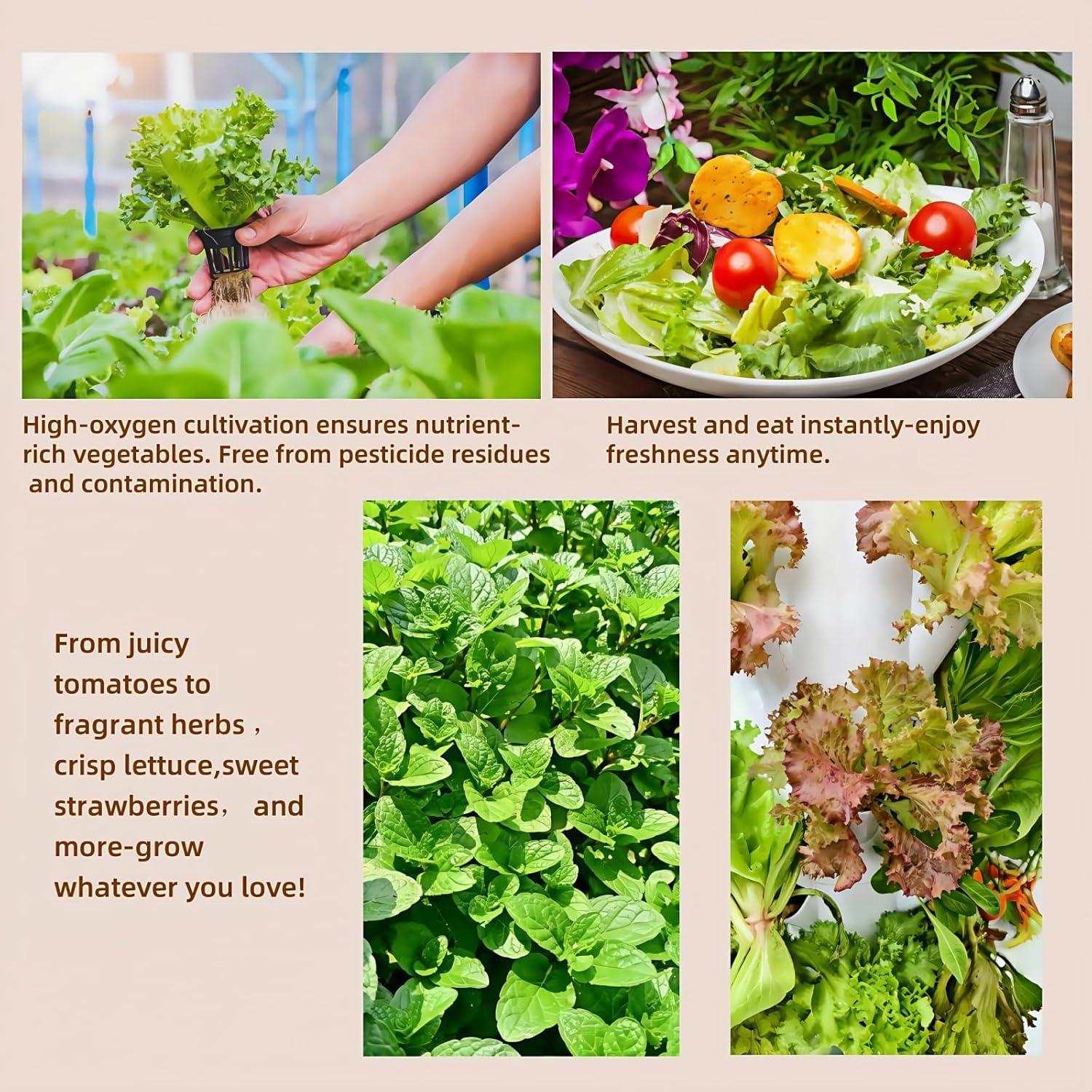 Kit de Cultivo Hidropónico Vertical LnzyGarden 30 Plantas