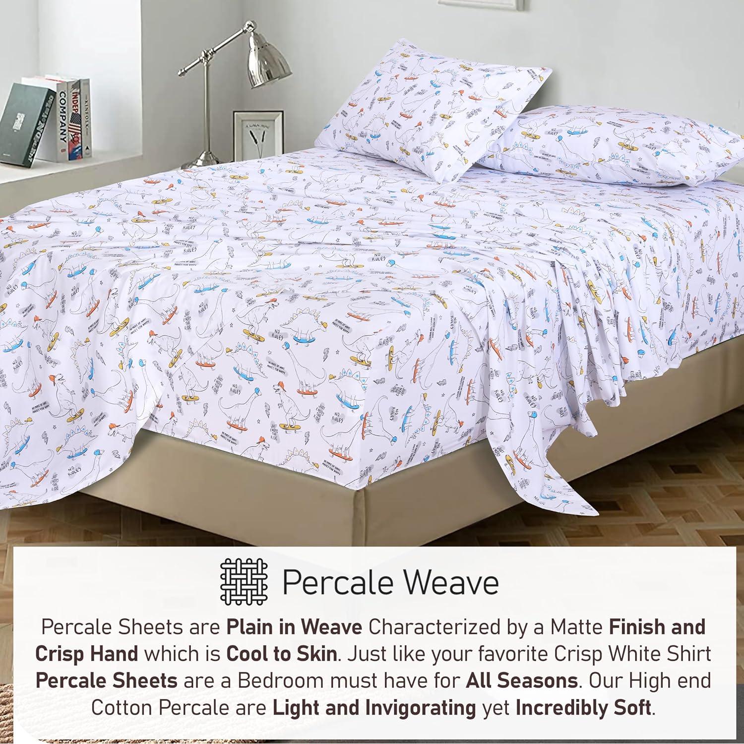 Sábanas 100% Algodón RUVANTI Completo Floral 4 Piezas