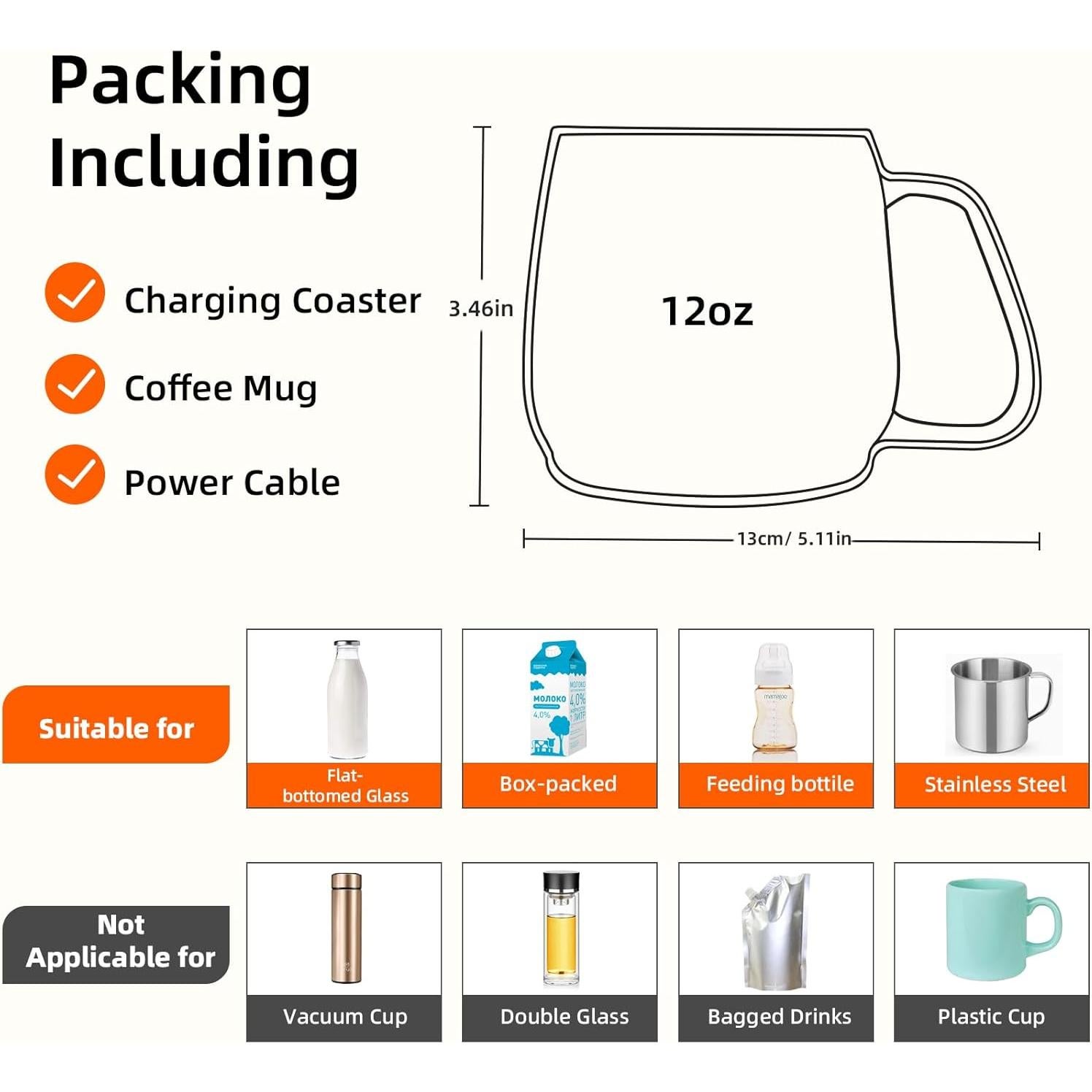 Calentador de Café Dimux con Taza 12oz y Apagado Automático