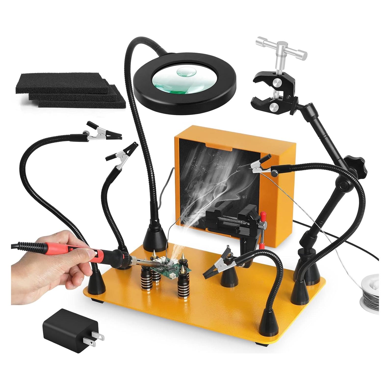 Estación de Soldadura Magnética NOEVSBIG con Lámpara LED 3X