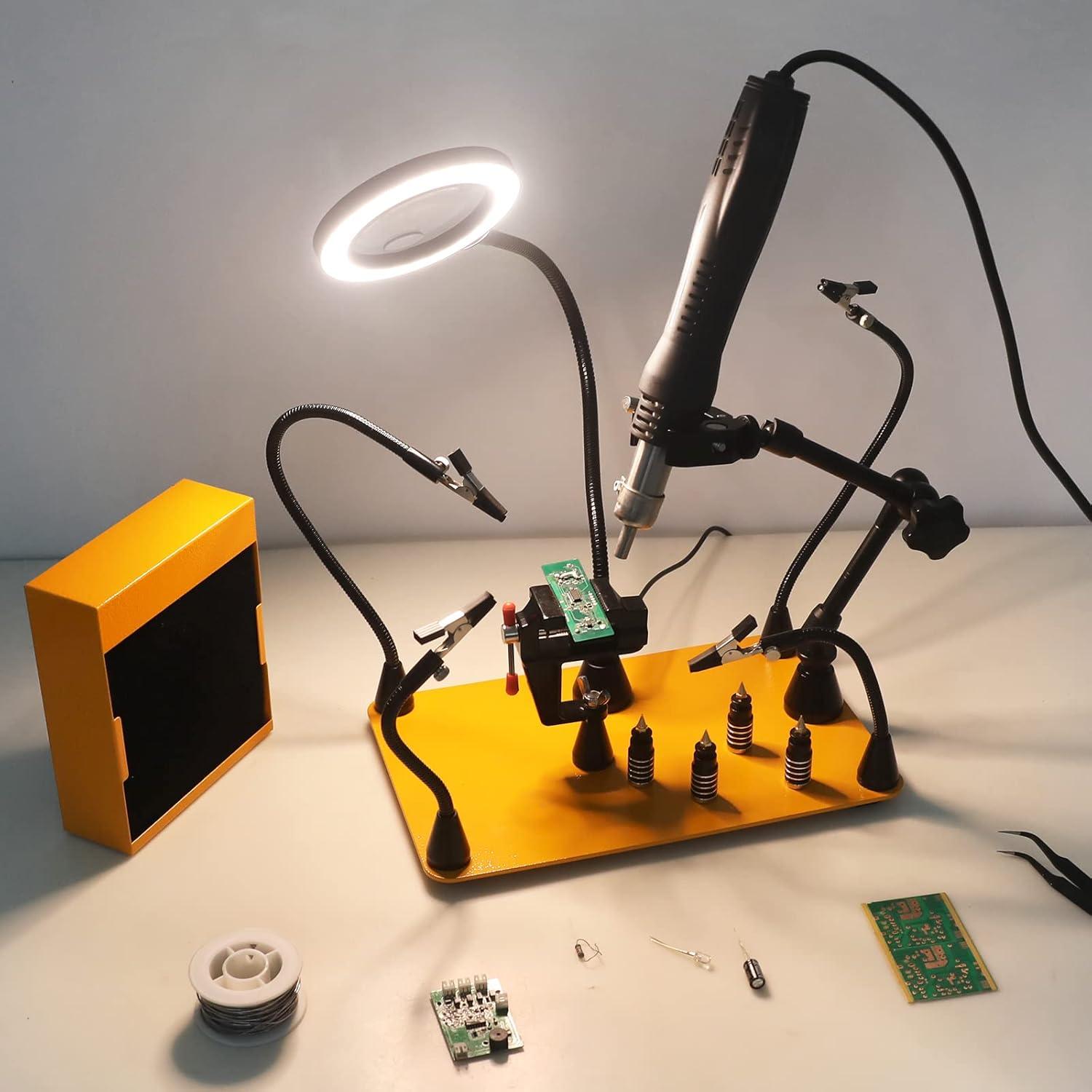 Estación de Soldadura Magnética NOEVSBIG con Lámpara LED 3X