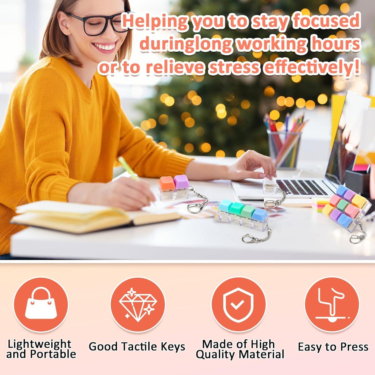 Juguete Antiestrés de Teclado 4 PCS MSBRCH Alivio Ansiedad