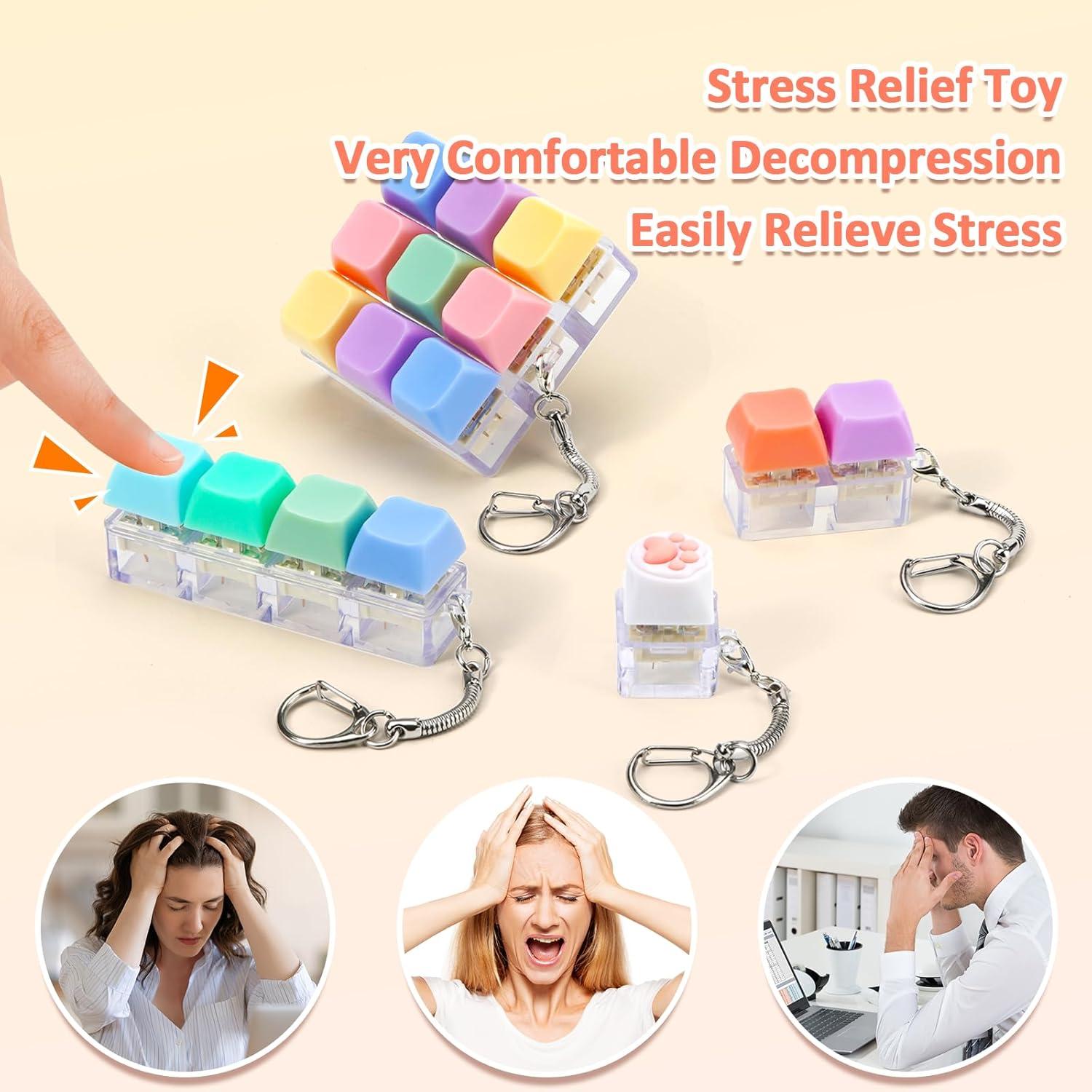 Juguete Antiestrés de Teclado 4 PCS MSBRCH Alivio Ansiedad