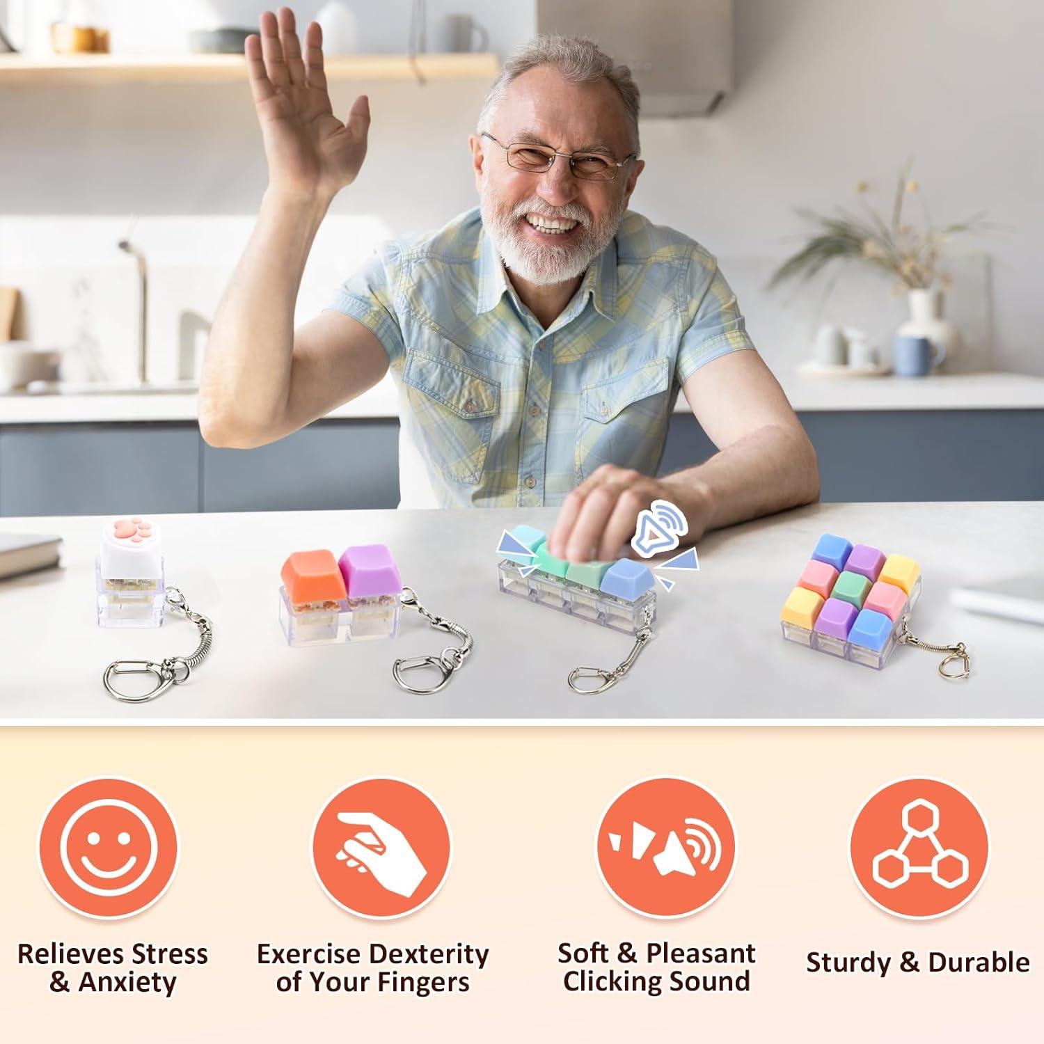 Juguete Antiestrés de Teclado 4 PCS MSBRCH Alivio Ansiedad