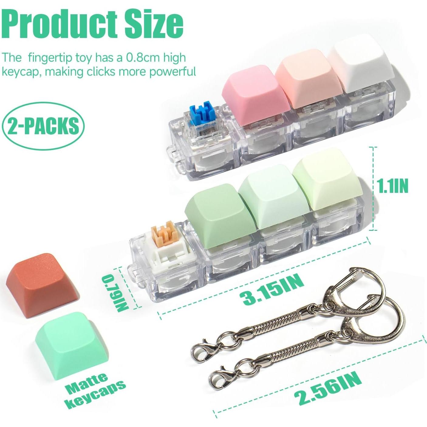 Juguete Antiestrés de Teclado Mintcaps - 2 Piezas Silencioso