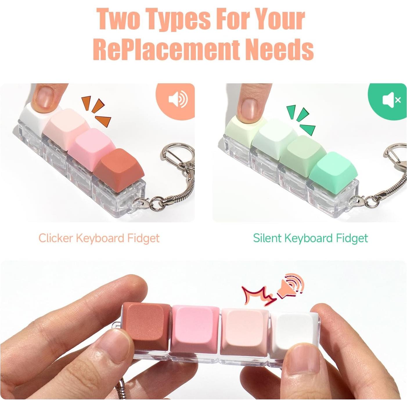 Juguete Antiestrés de Teclado Mintcaps - 2 Piezas Silencioso