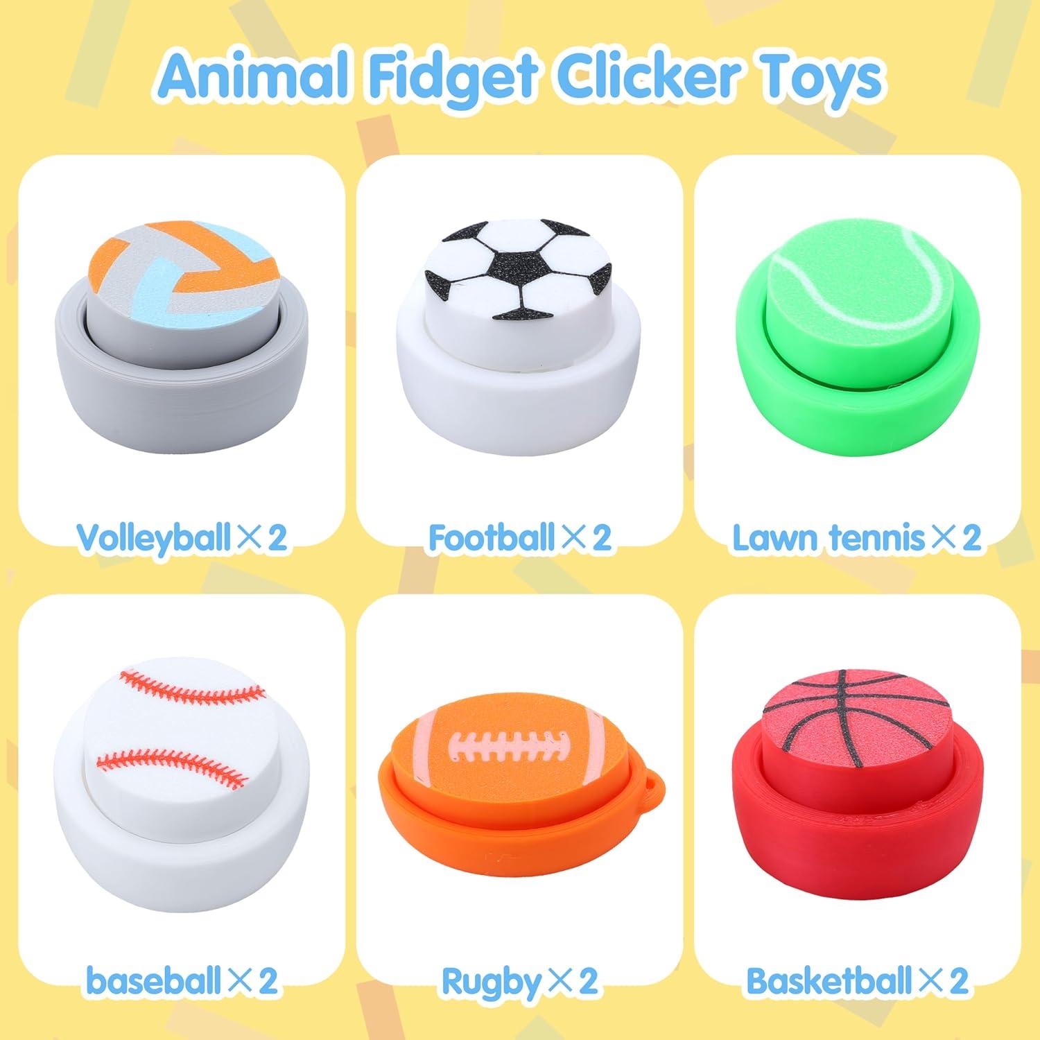 Juguetes Antiestrés Clicker Joyin 12 Pcs Pelotas Deportivas