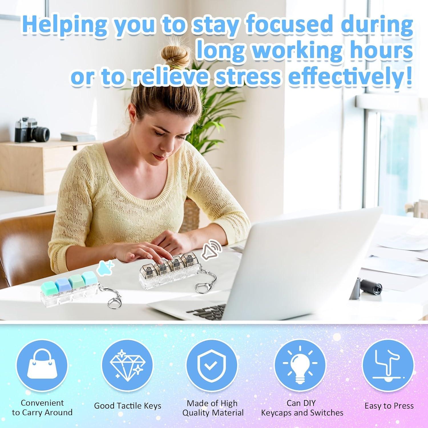 Juguete Antiestrés de Teclado MSBRCH - 2 Piezas Silencioso