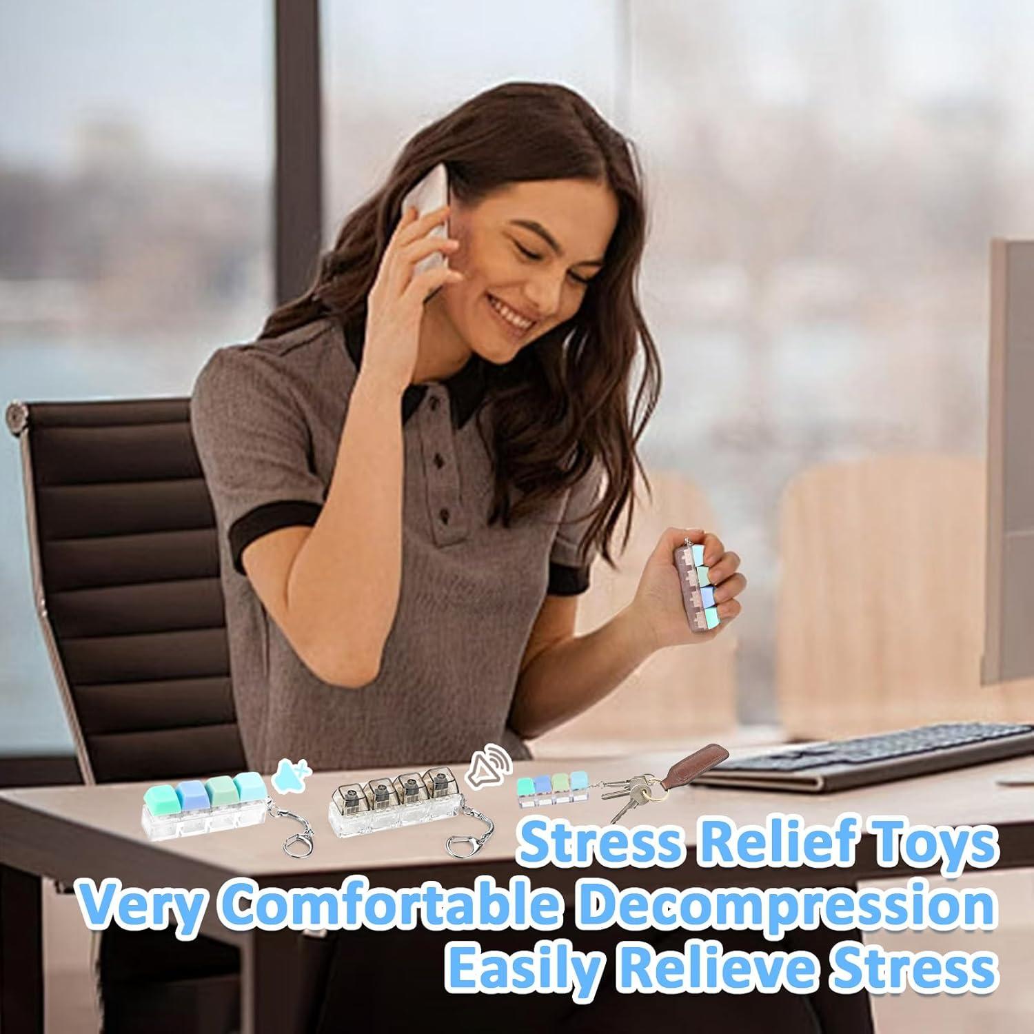 Juguete Antiestrés de Teclado MSBRCH - 2 Piezas Silencioso