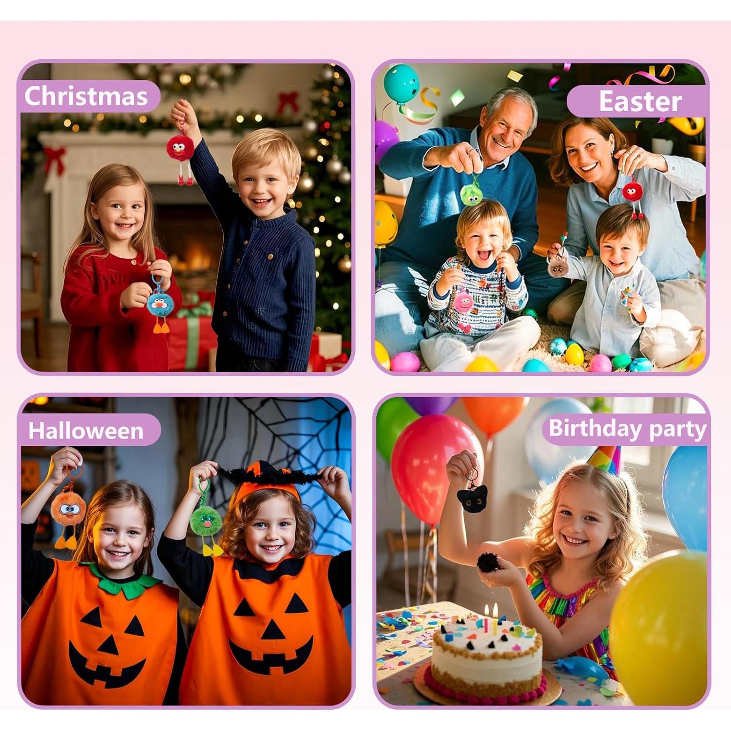 24 Llaveros de Peluche OMyFav para Niños - Regalos de Cumpleaños