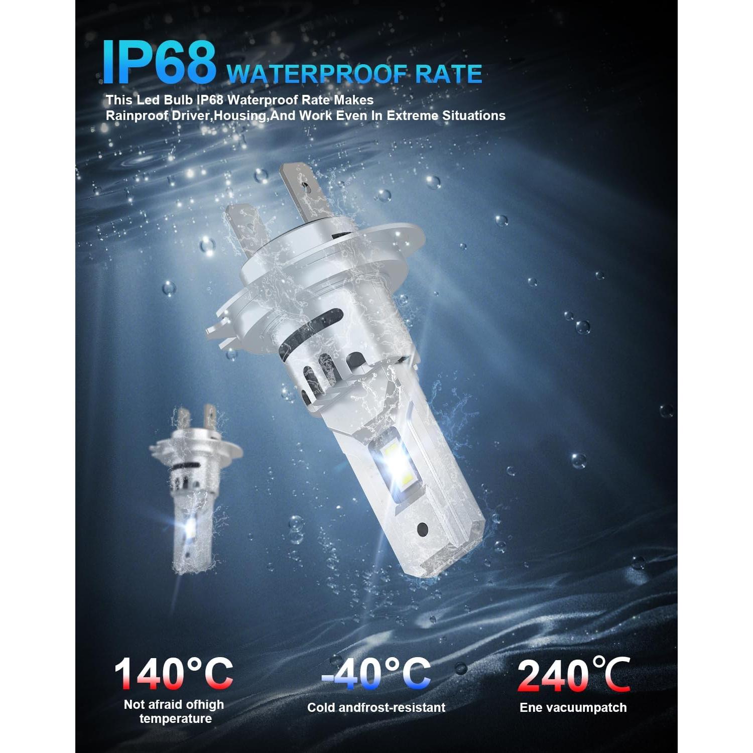 Bombillas LED H7 Lupuauto 28000LM 6500K Luz de Niebla - 2 Pzas