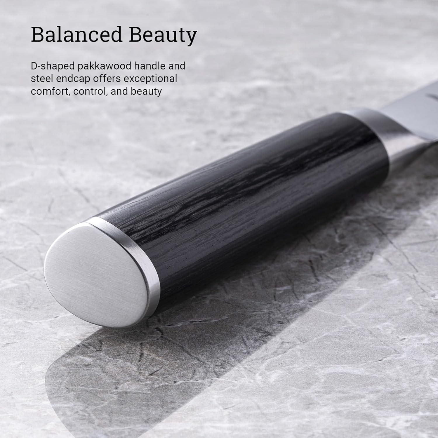 Cuchillo Santoku Shun Classic 17.78 cm VG-MAX Damasco Pakkawood