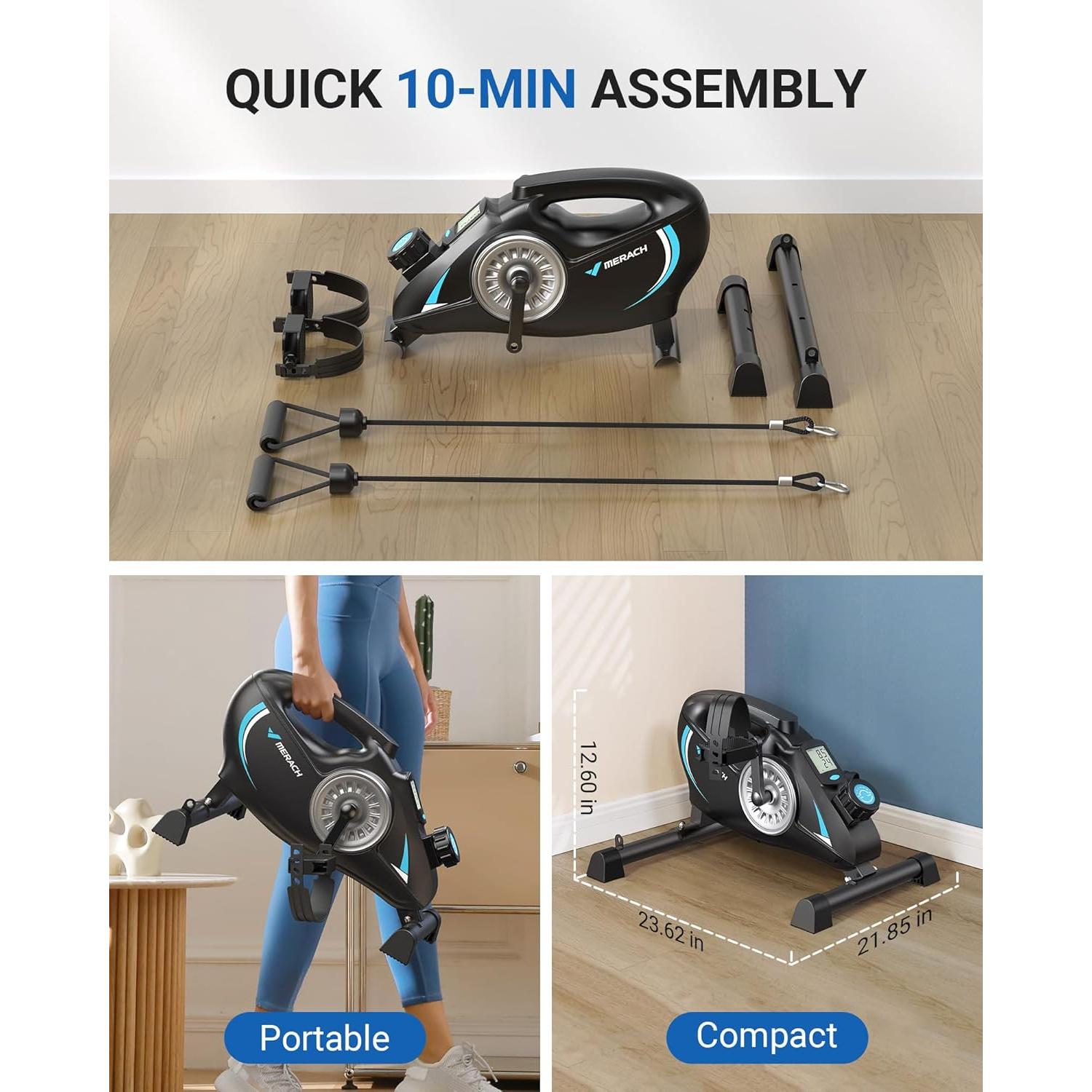 Ejercitador de Pedales MERACH 3 en 1 Magnético con App