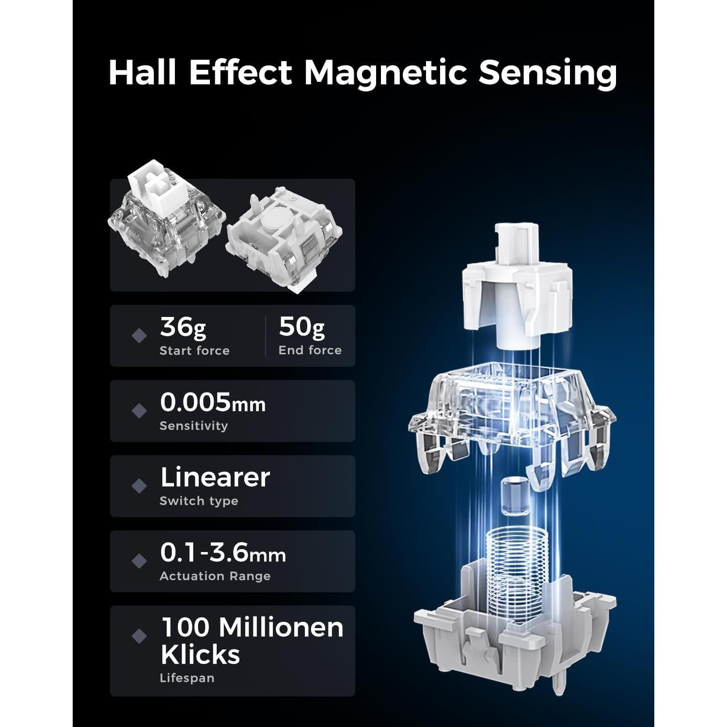 Teclado Gaming GravaStar Mercury V75, Interruptores Magnéticos, RGB