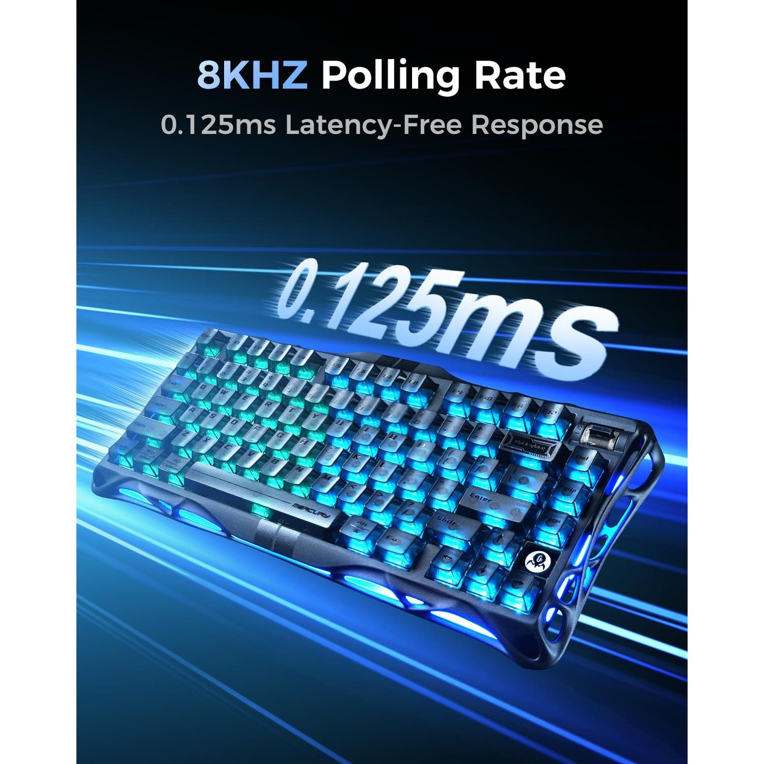 Teclado Gaming GravaStar Mercury V75, Interruptores Magnéticos, RGB