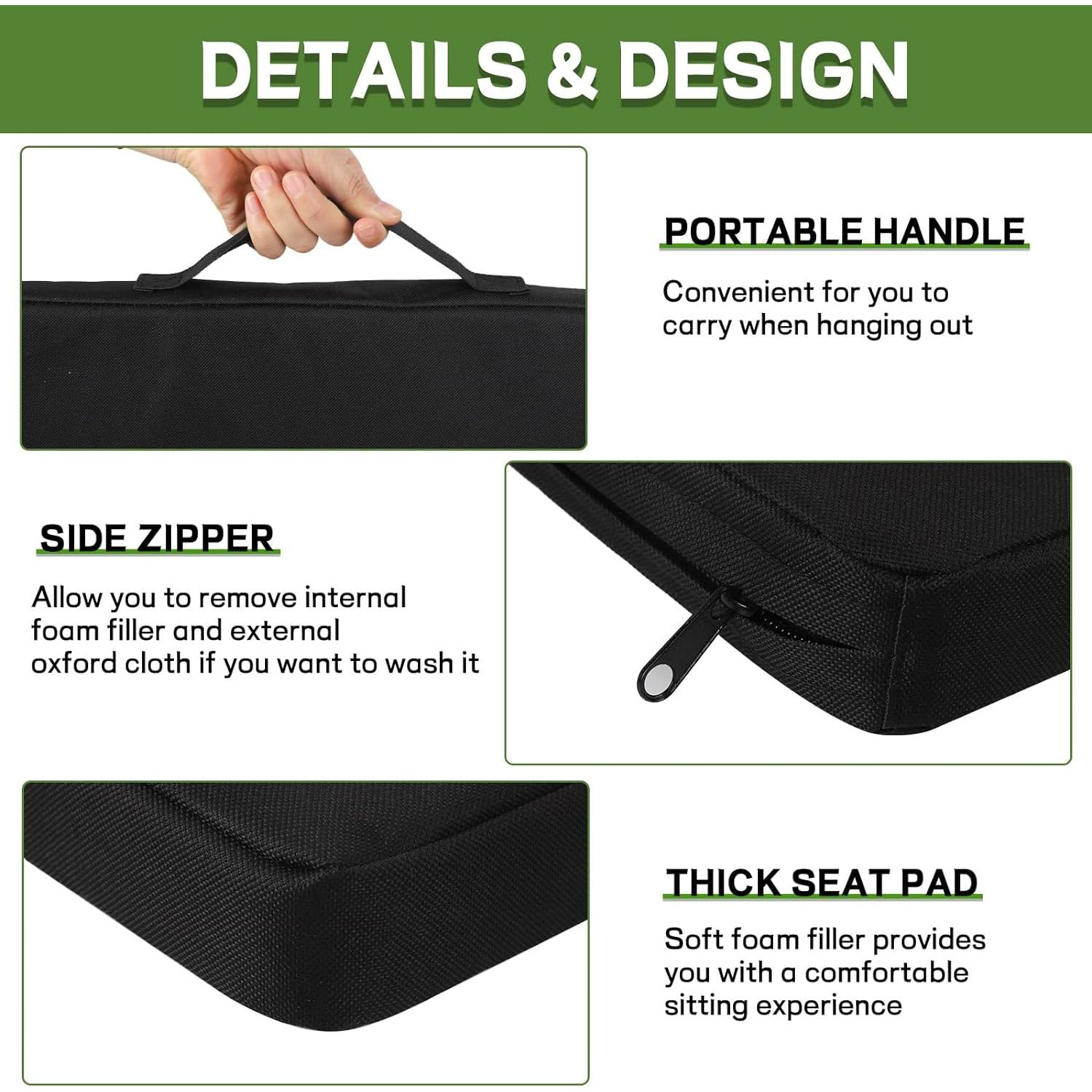 Cojines de Asiento Kirvoita para Estadio - Paquete de 2, Impermeables