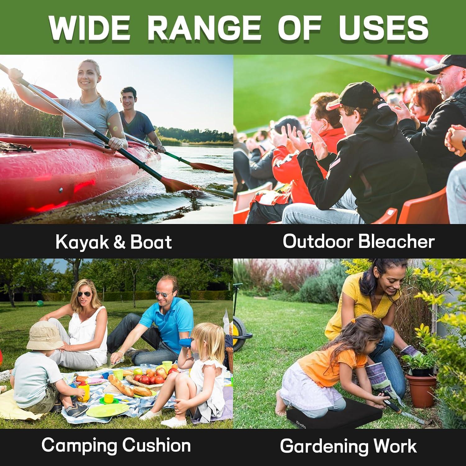 Cojines de Asiento Kirvoita para Estadio - Paquete de 2, Impermeables