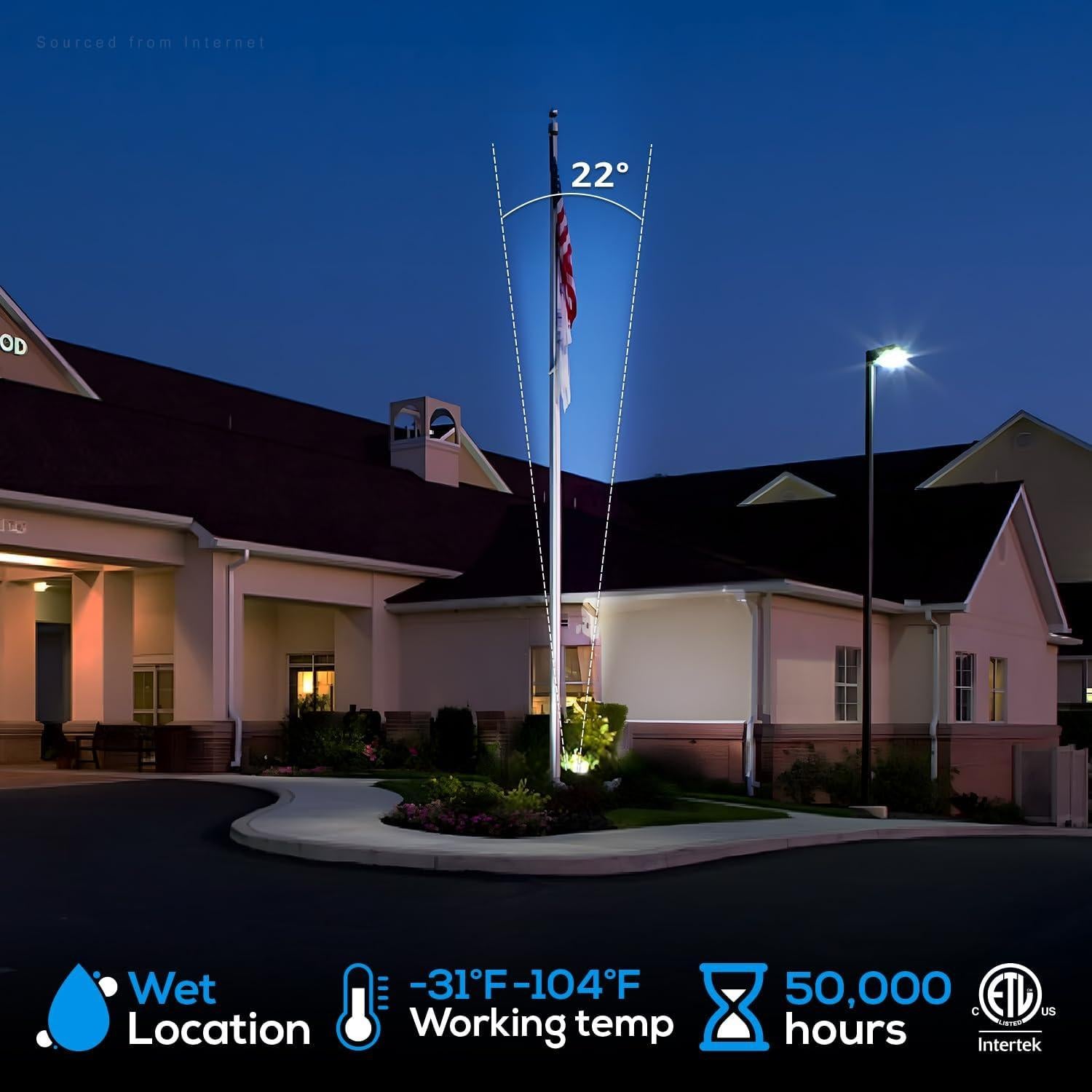 Lámpara de Inundación LED LEONLITE 40W 4880LM 3CCT Impermeable