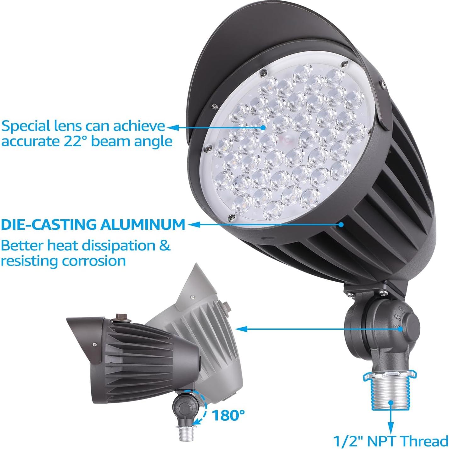 Lámpara de Inundación LED LEONLITE 40W 4880LM 3CCT Impermeable