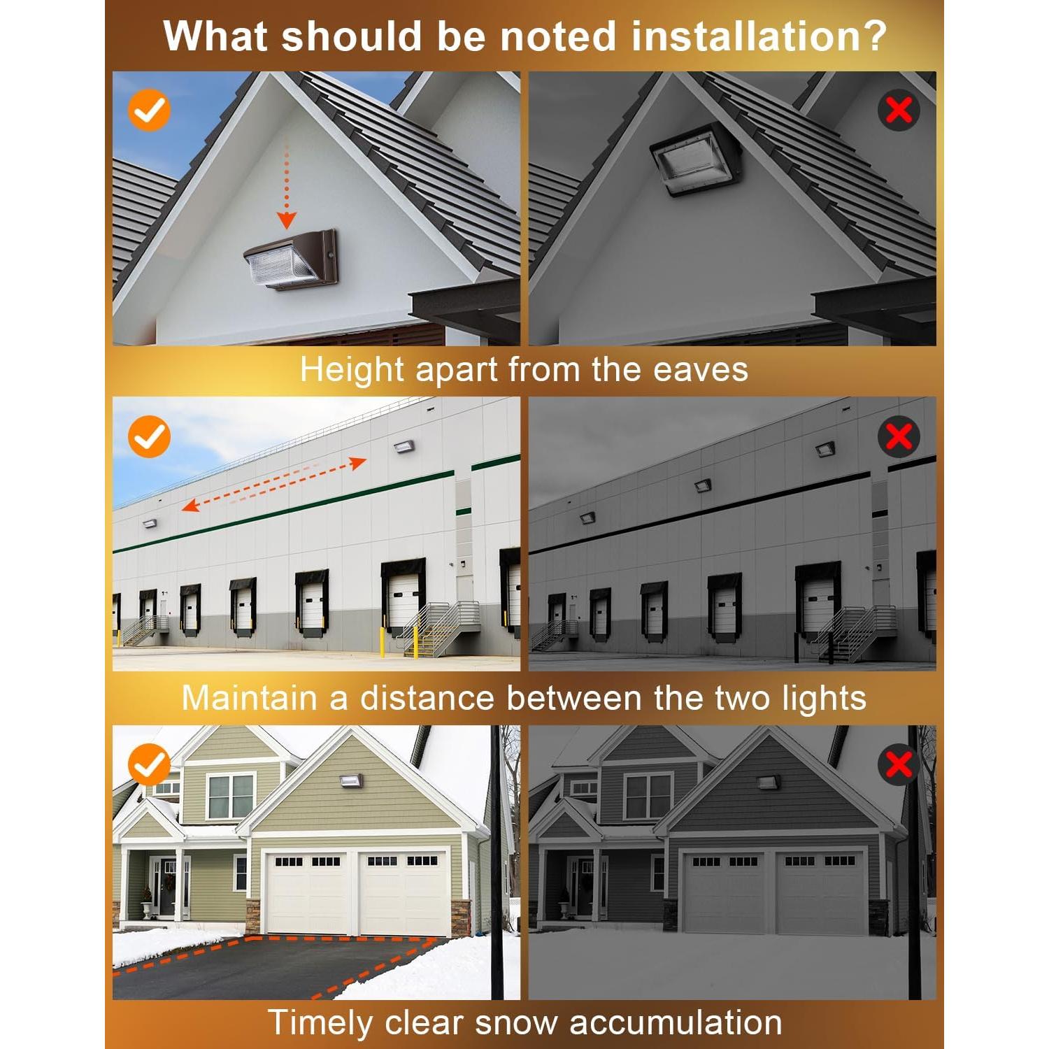 Luz de Pared LED 120W LEDMO con Fotocélula - 4 Paquete